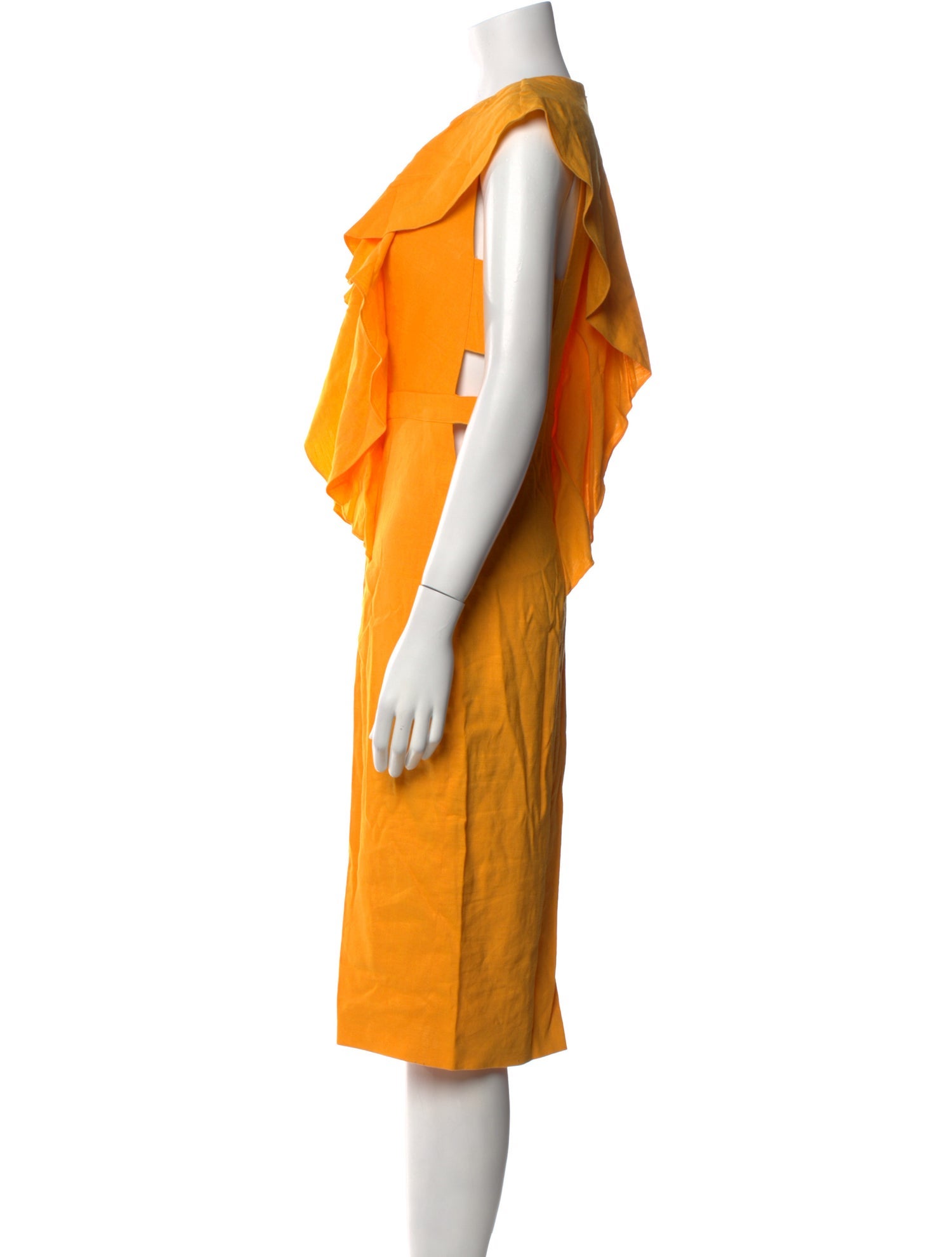 Cushnie V-Neck Knee-Length Dress