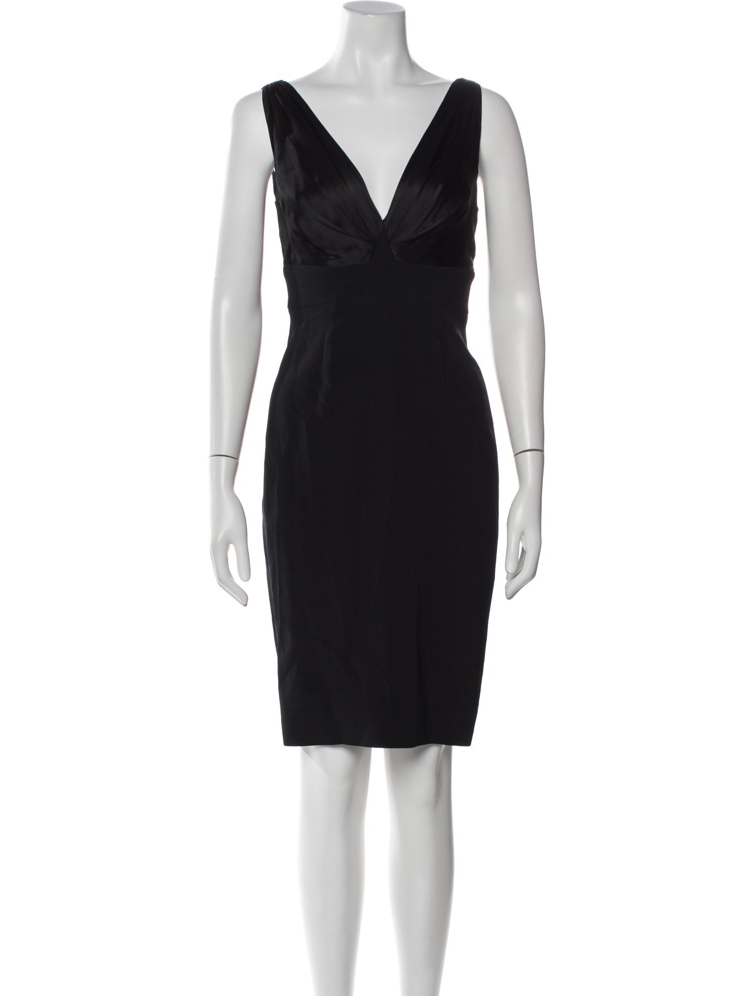Cushnie V-Neck Knee-Length Dress
