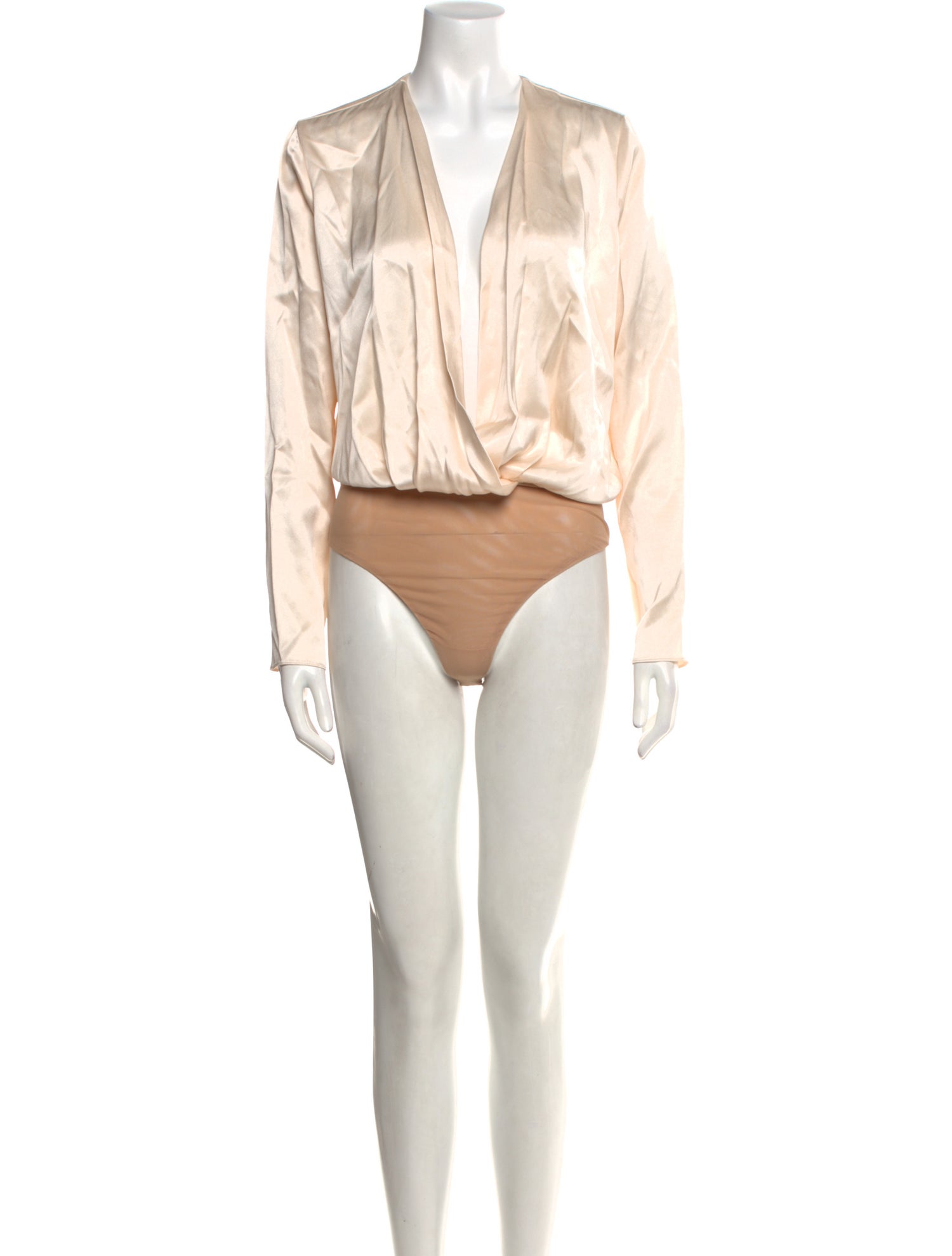 Cushnie Silk V-Neck Bodysuit