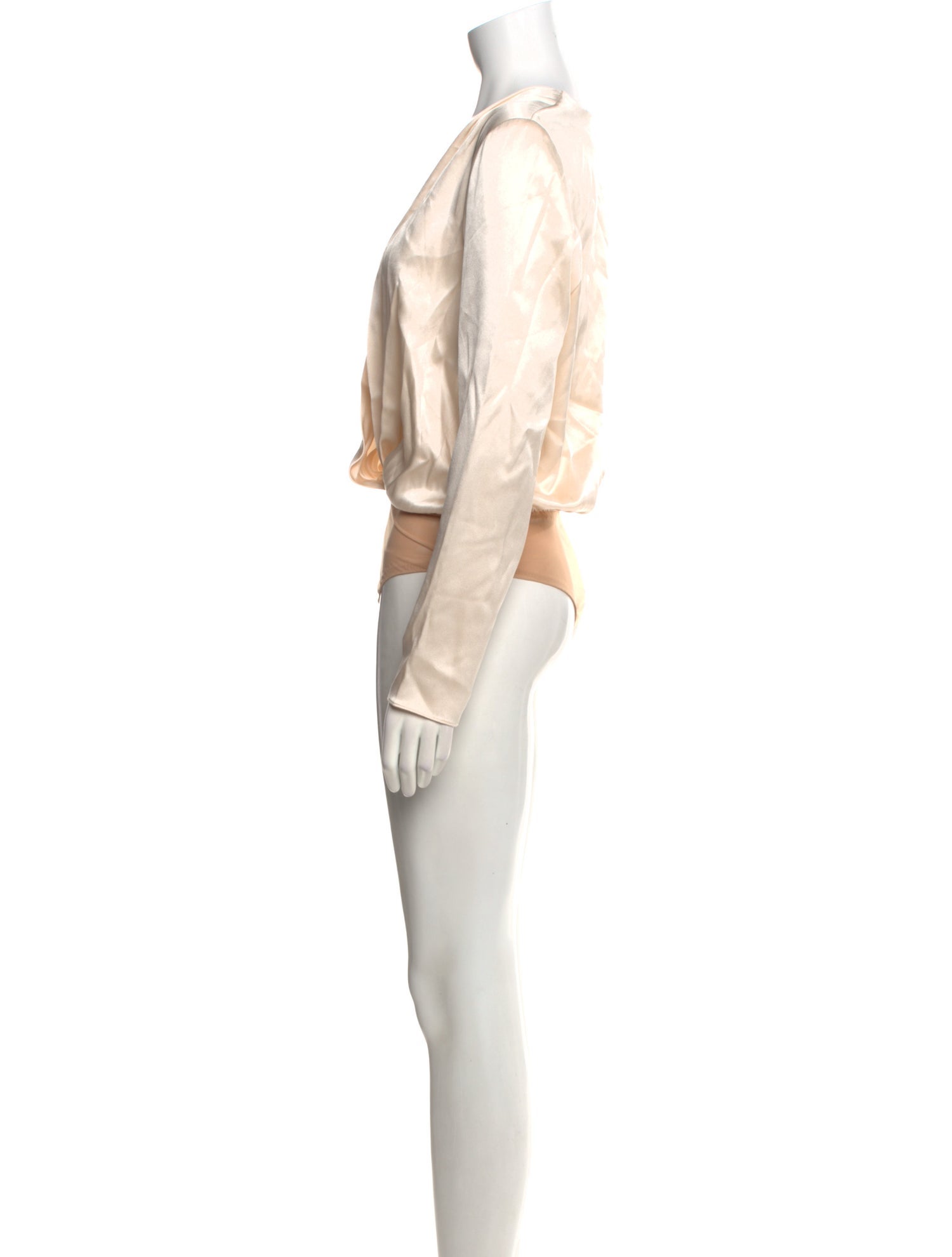 Cushnie Silk V-Neck Bodysuit