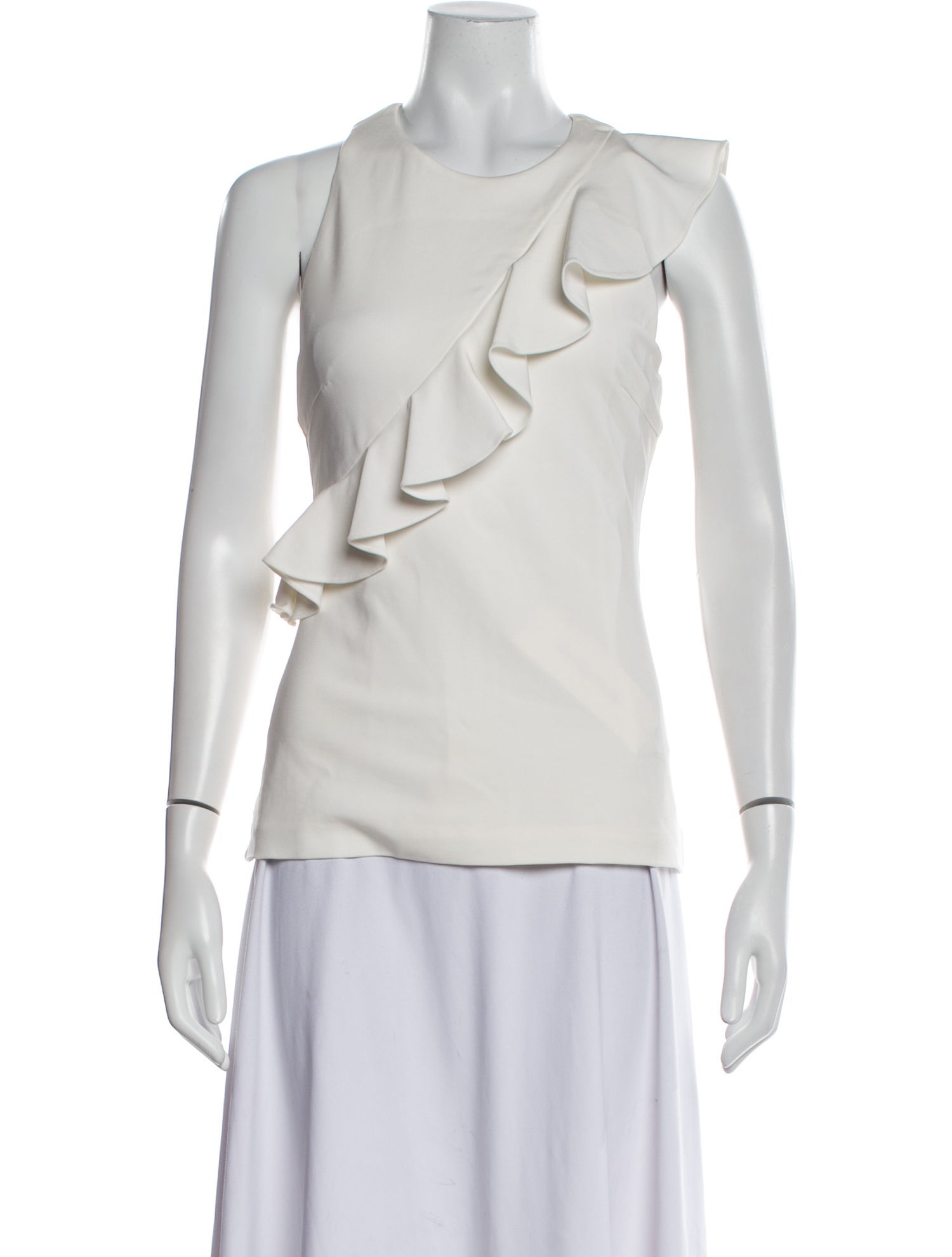Cushnie Crew Neck Sleeveless Blouse