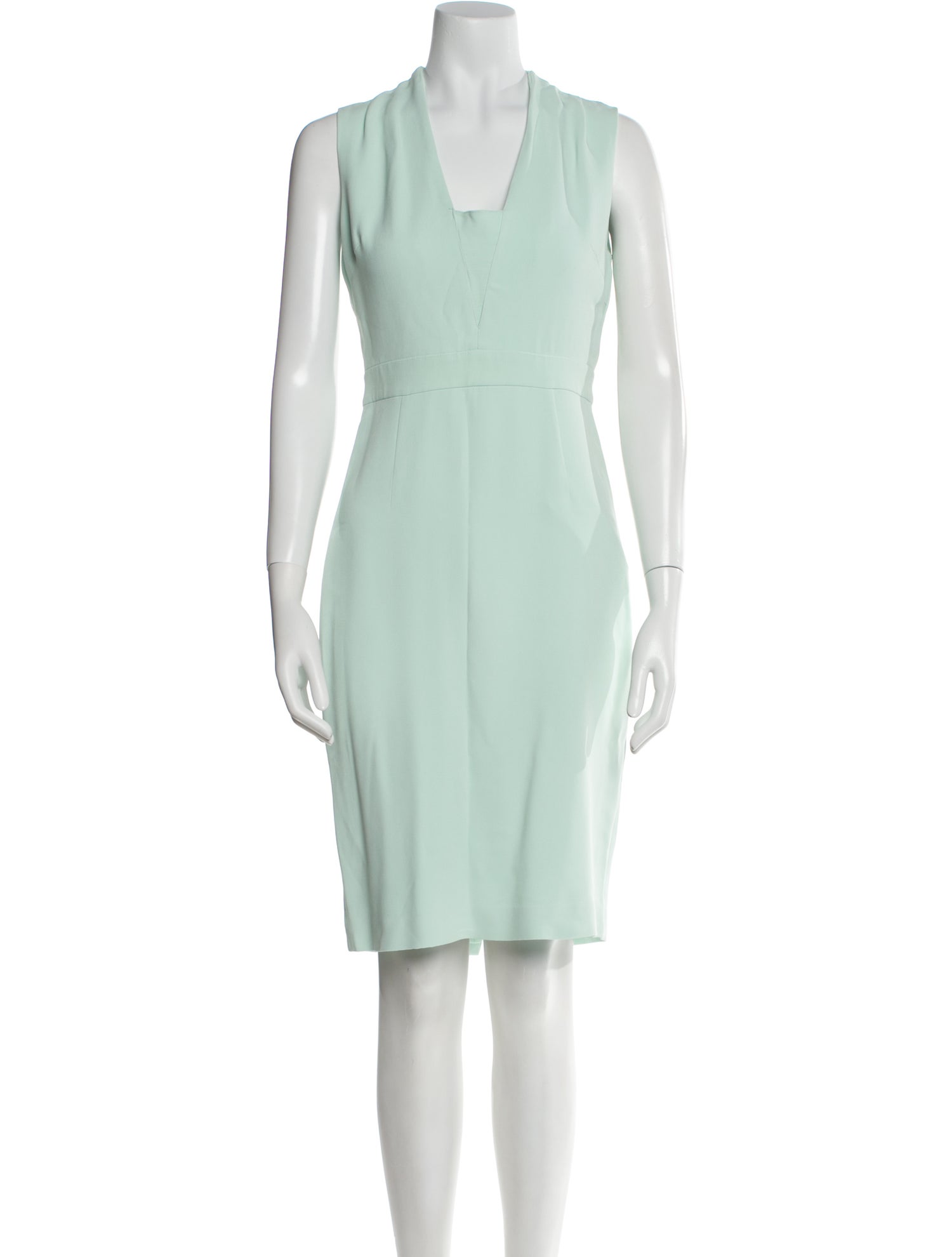 Cushnie V-Neck Knee-Length Dress