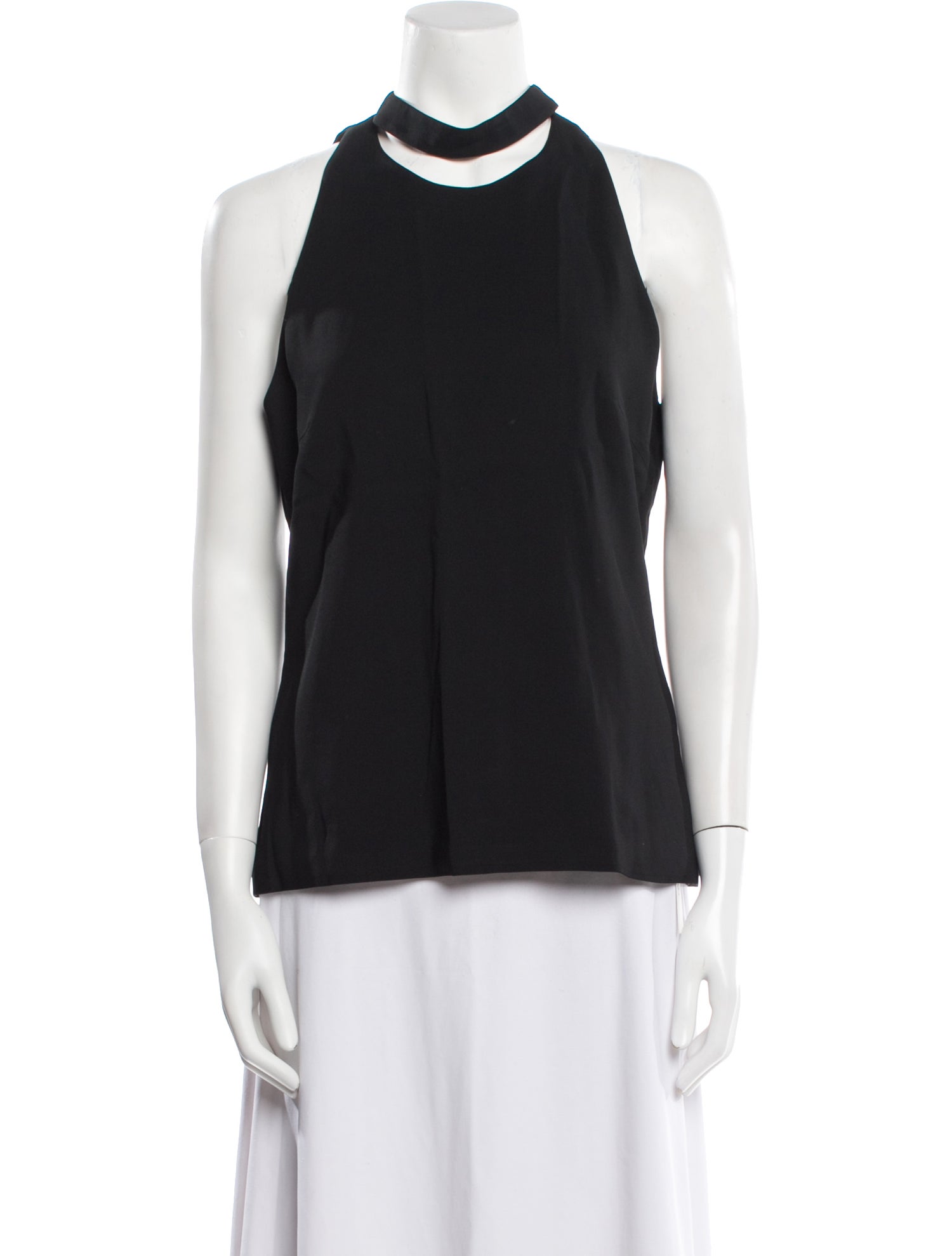 Cushnie Mock Neck Sleeveless Top