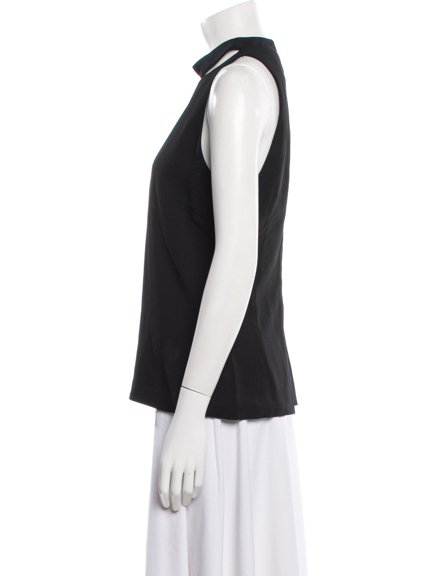Cushnie Mock Neck Sleeveless Top