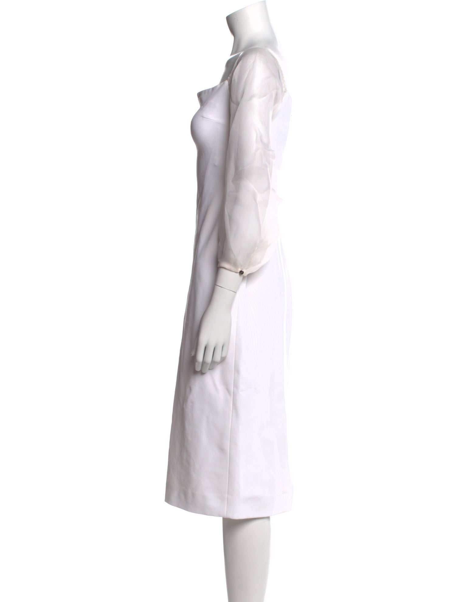 Cushnie Square Neckline Midi Length Dress