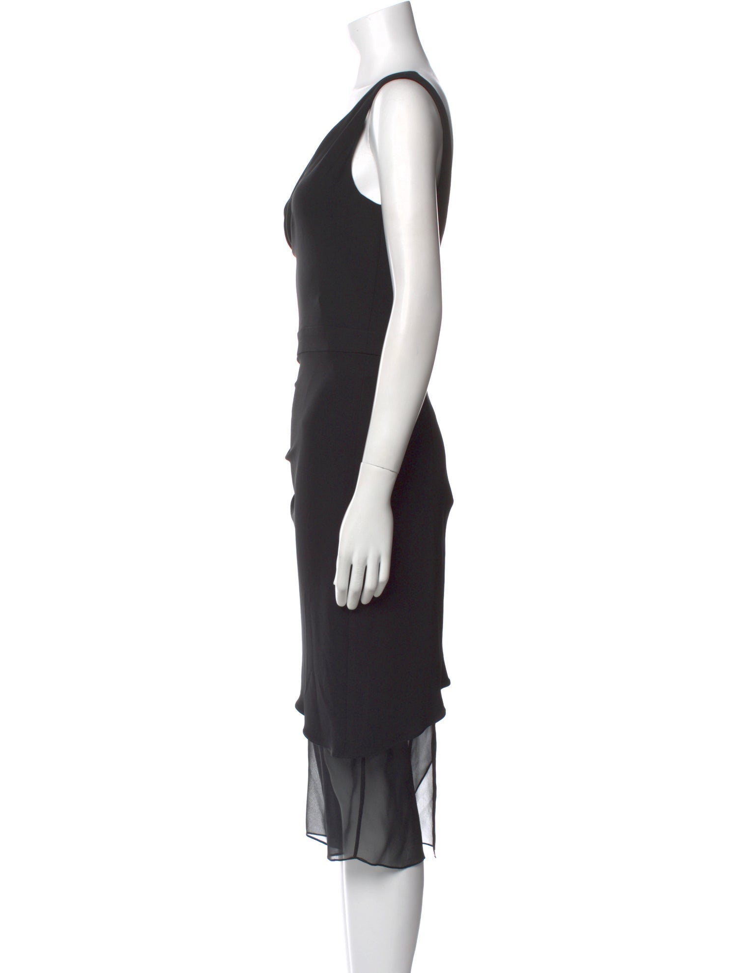 Cushnie Cowl Neck Midi Length Dress