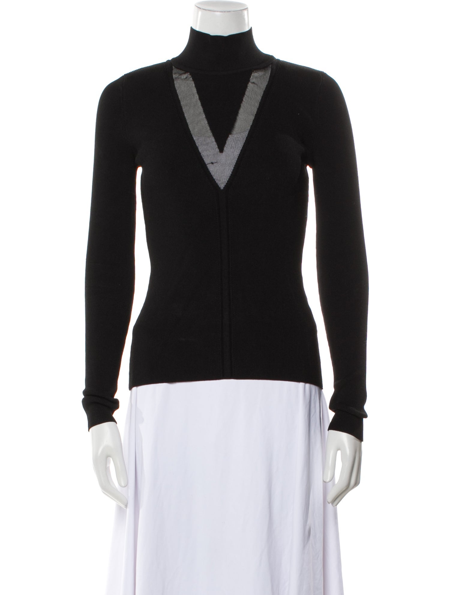 Cushnie Mock Neck Long Sleeve Sweatshirt