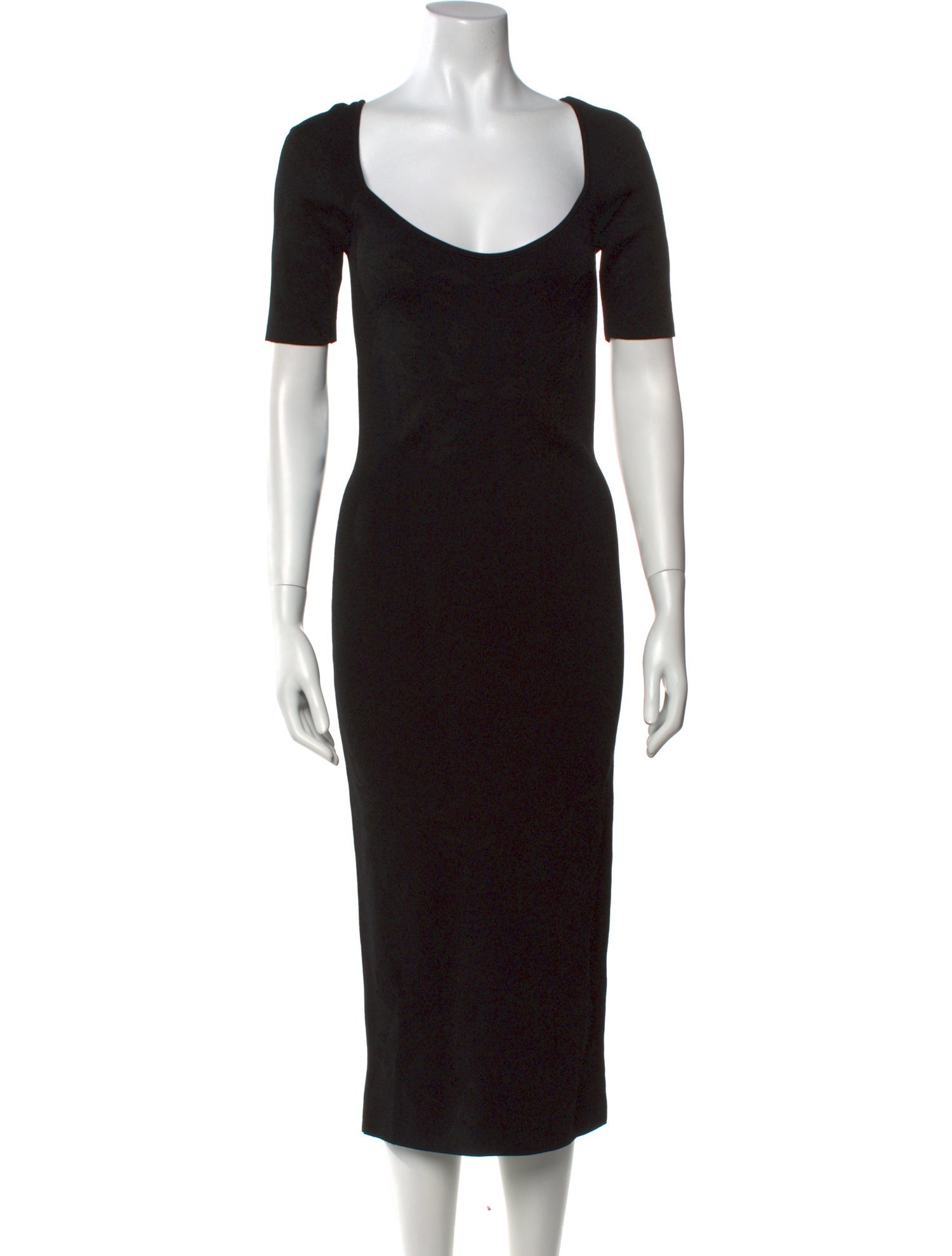 Cushnie Scoop Neck Midi Length Dress