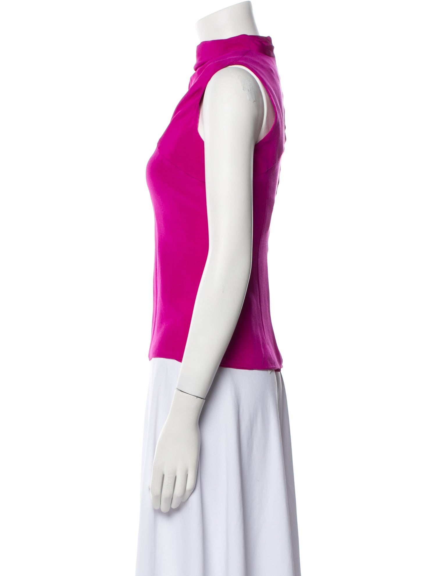 Cushnie Silk Cowl Neck Top