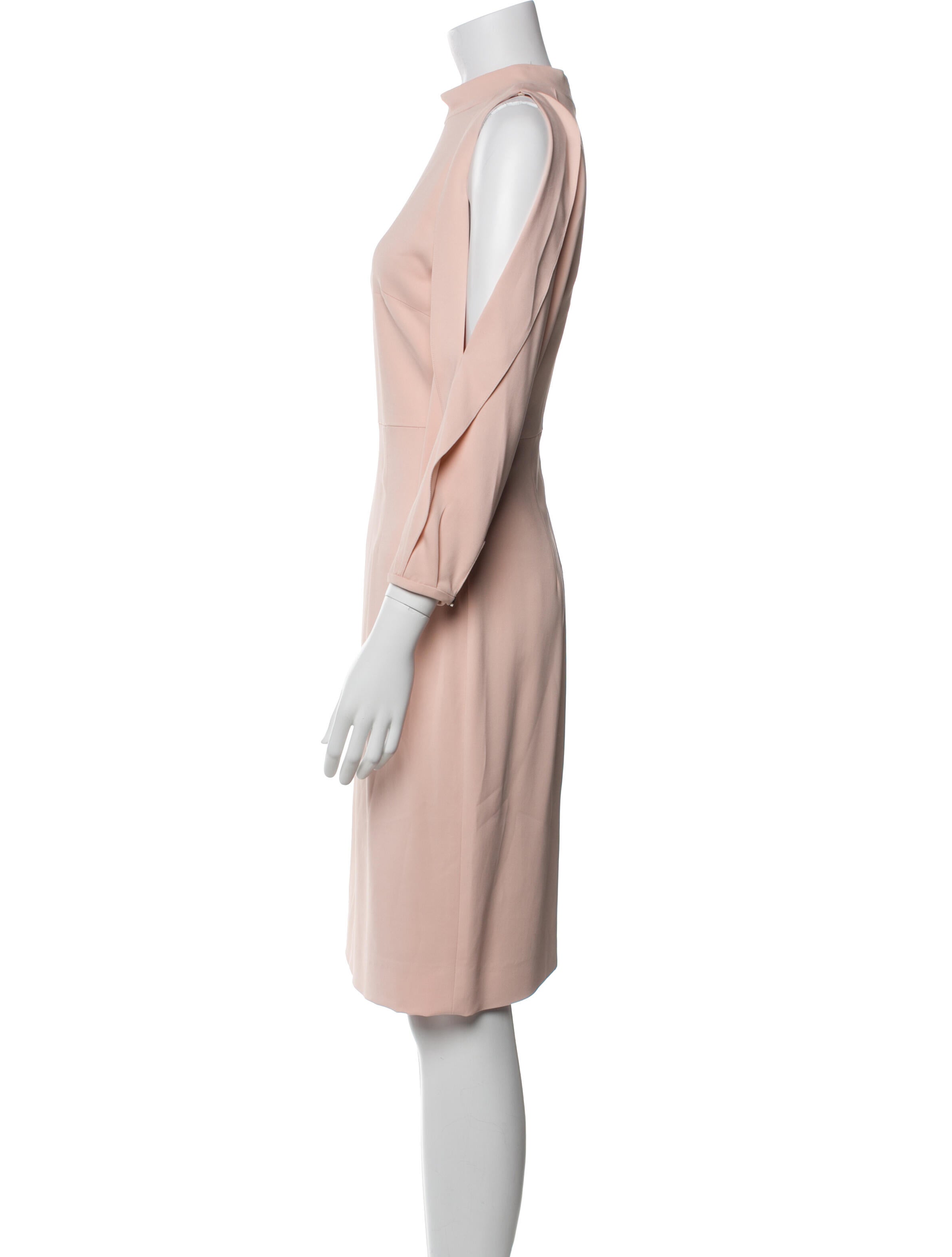Cushnie Mock Neck Knee-Length Dress