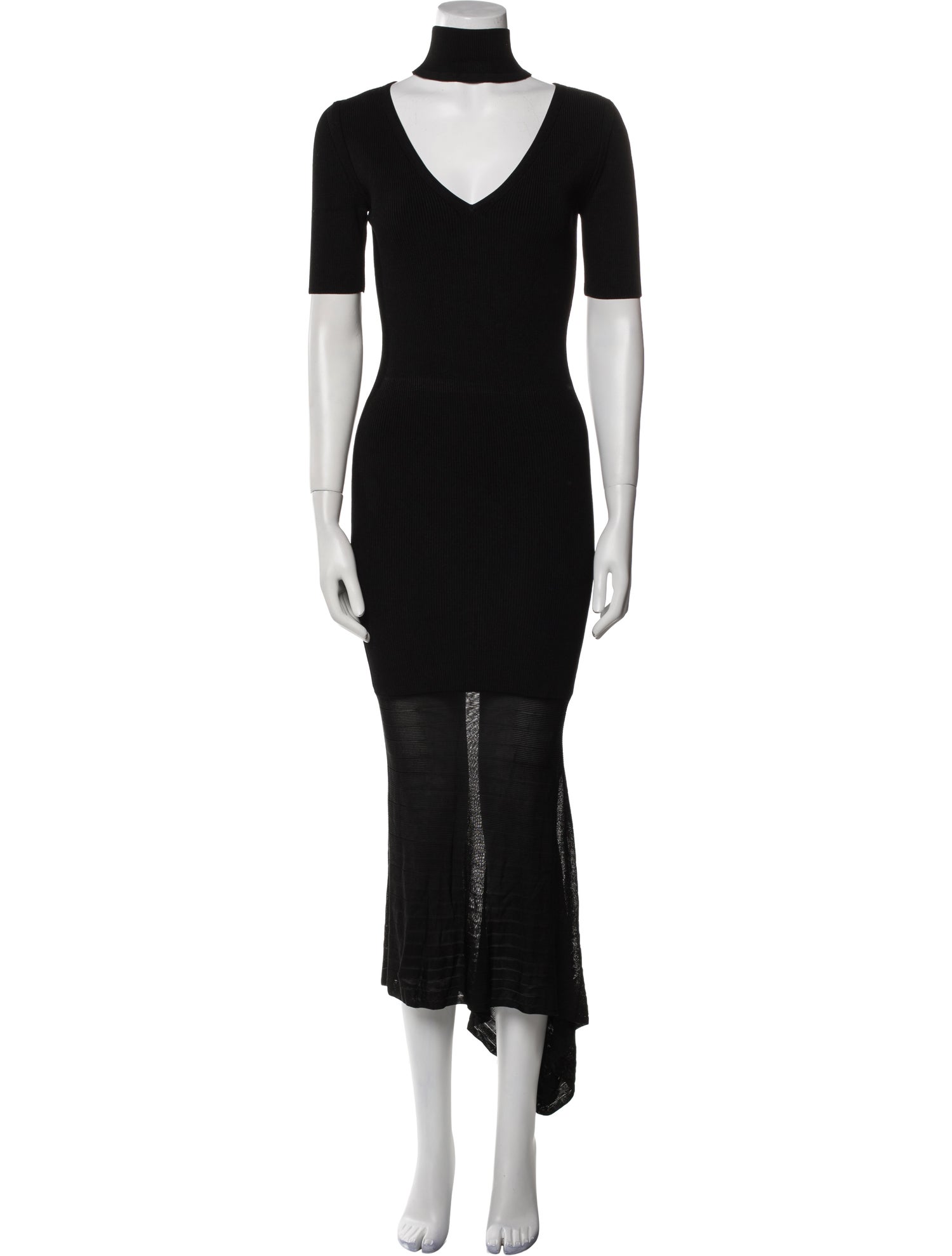 Cushnie Mock Neck Long Dress