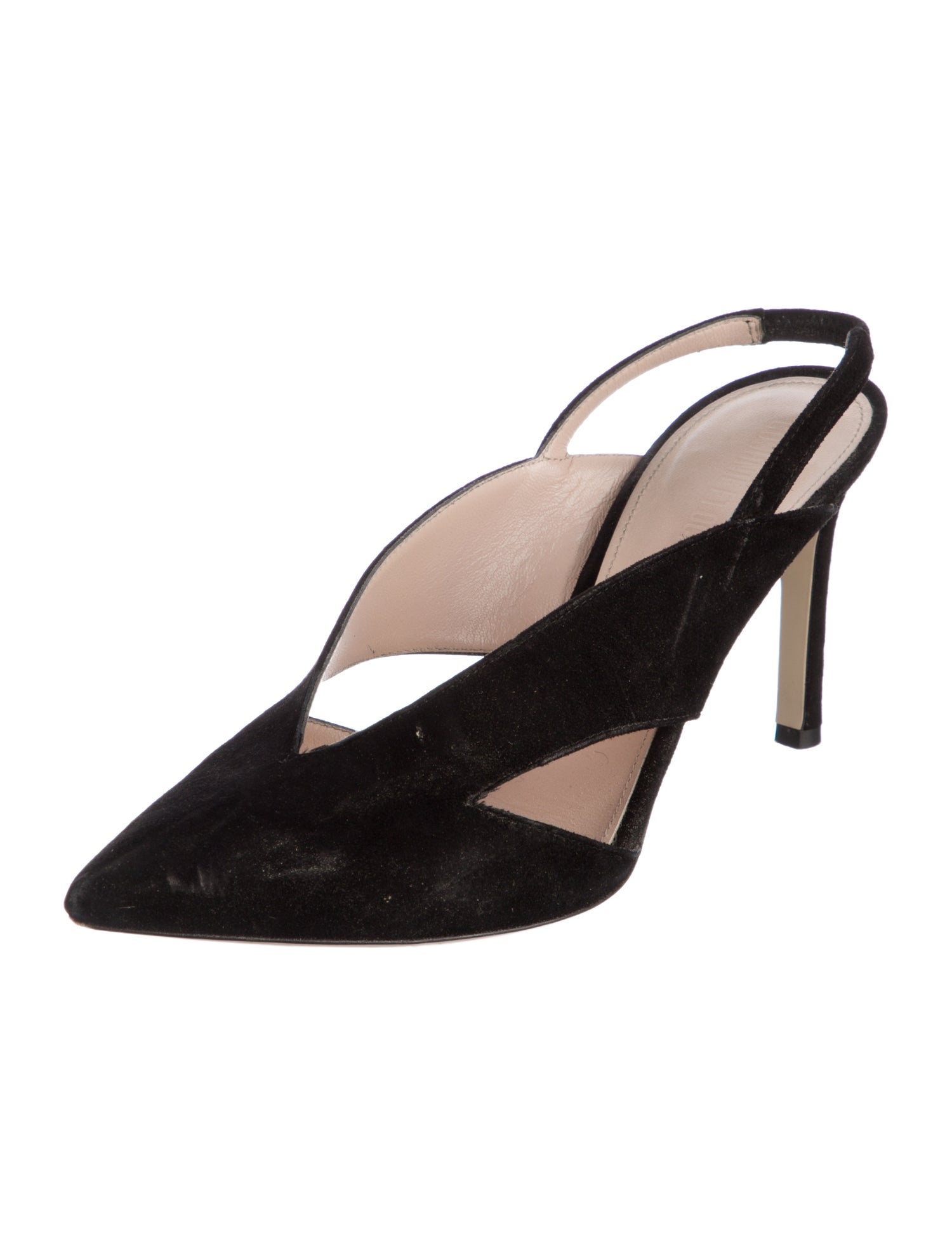 Cushnie Suede Cutout Accent Mules