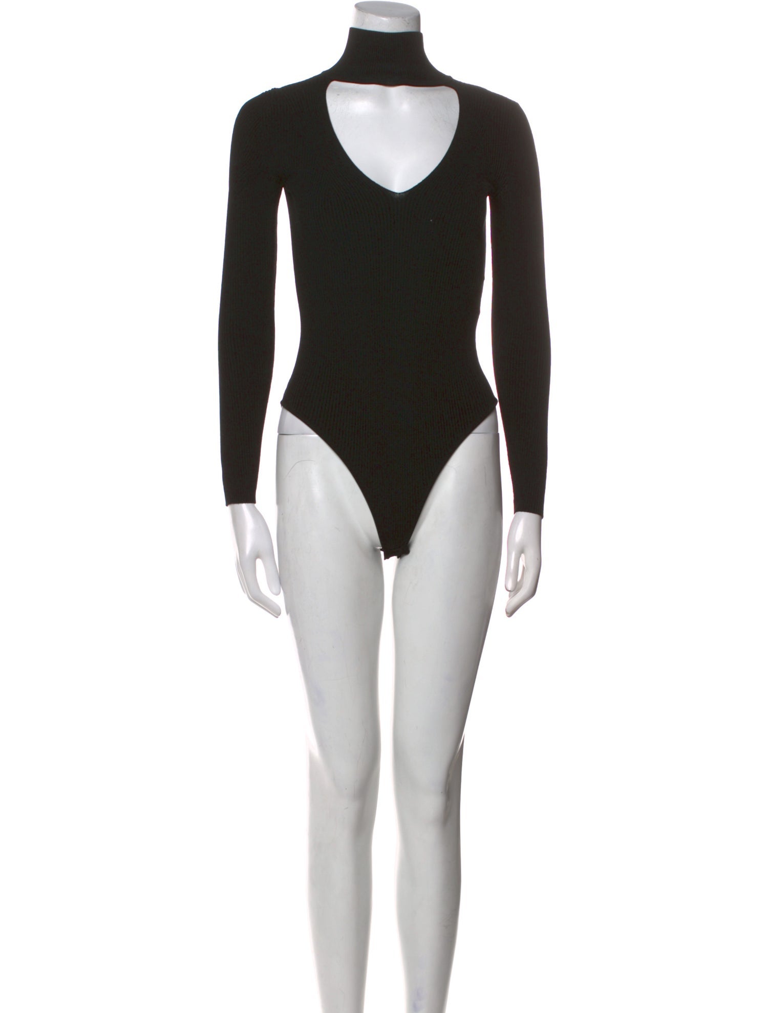 Cushnie V-Neck Long Sleeve Bodysuit