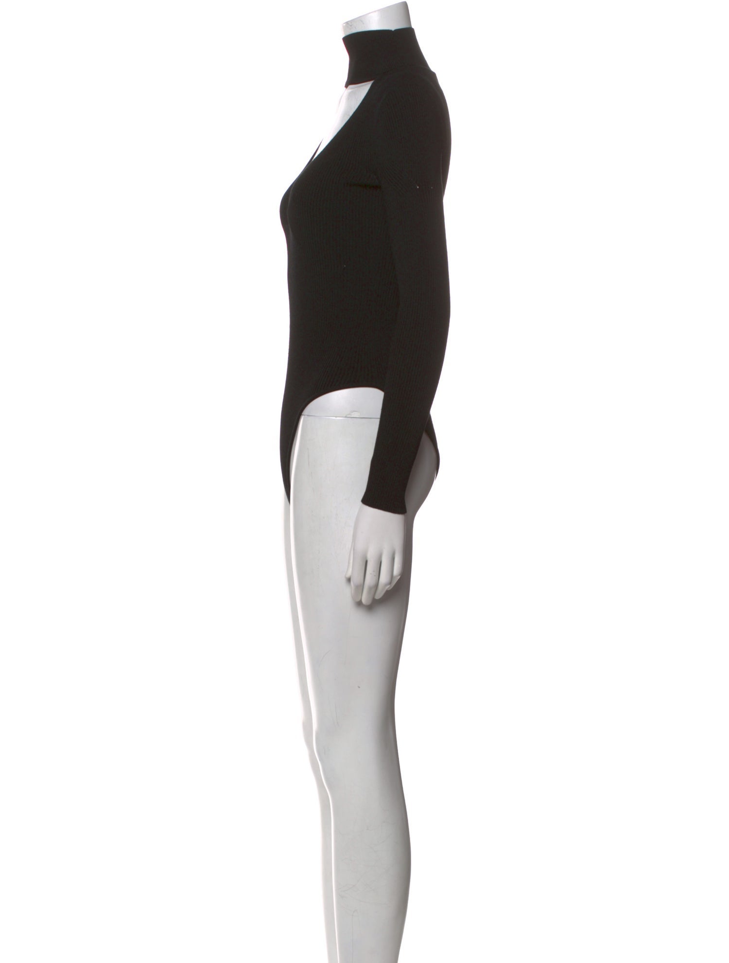 Cushnie V-Neck Long Sleeve Bodysuit