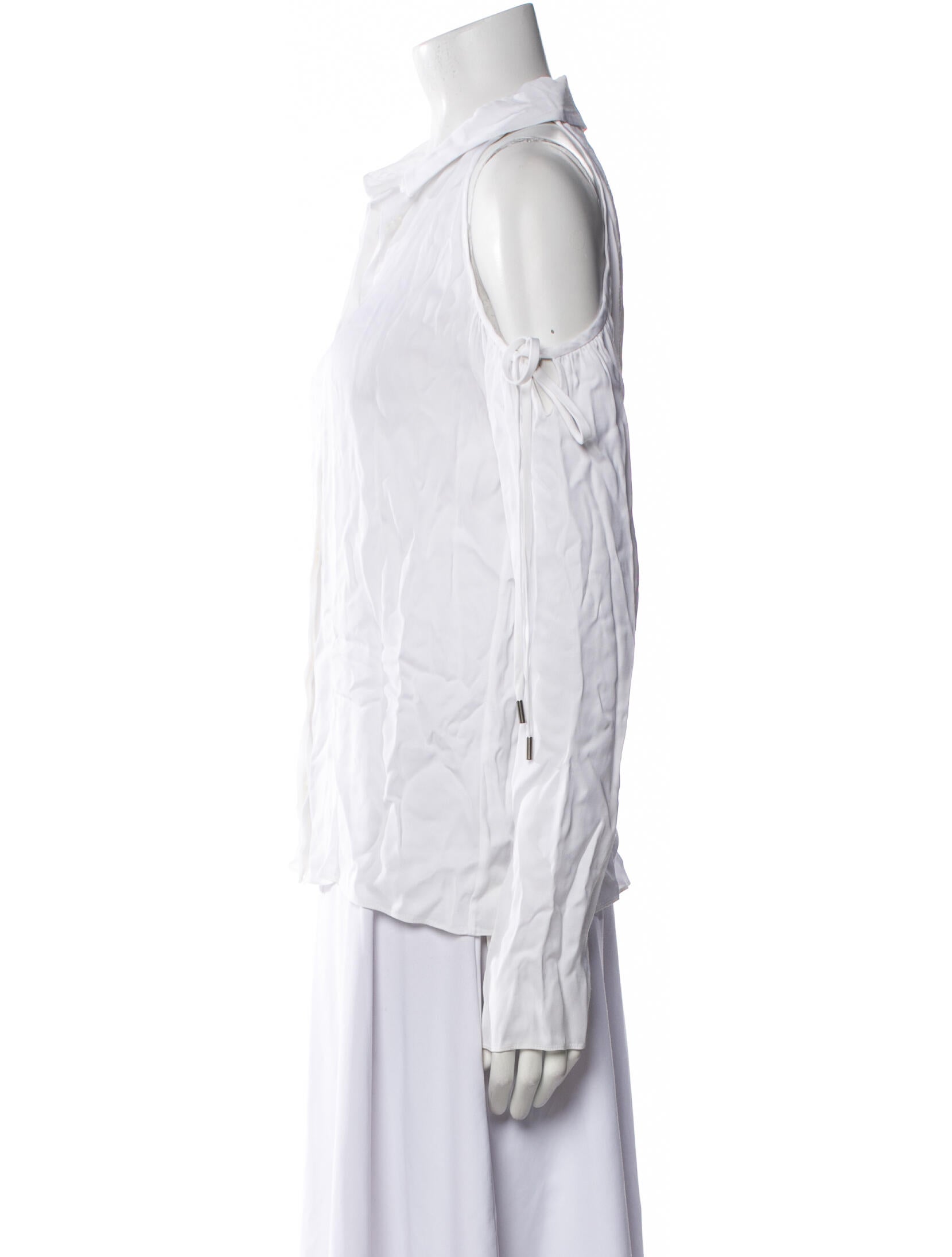 Cushnie Long Sleeve Button-Up Top