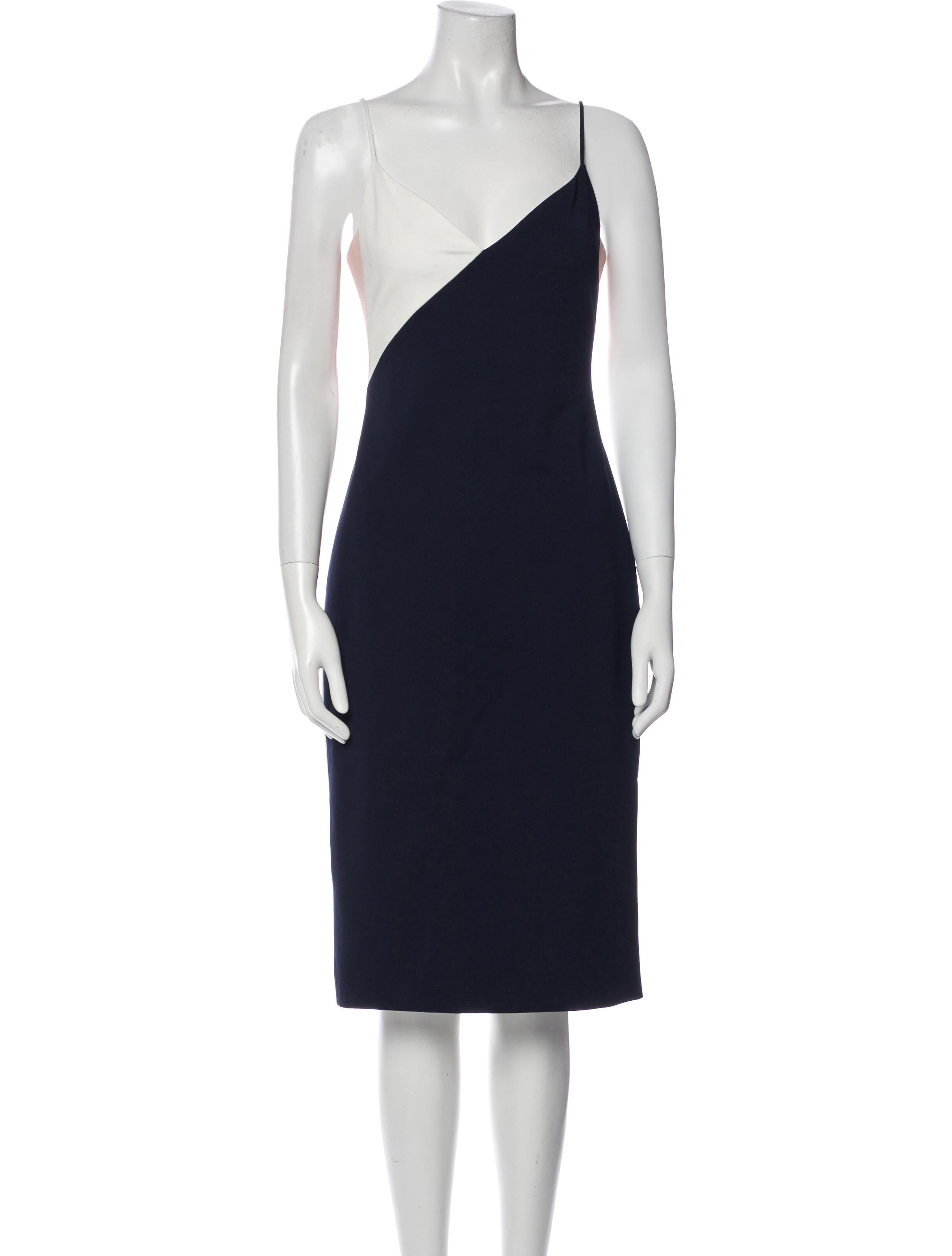 Cushnie V-Neck Knee-Length Dress