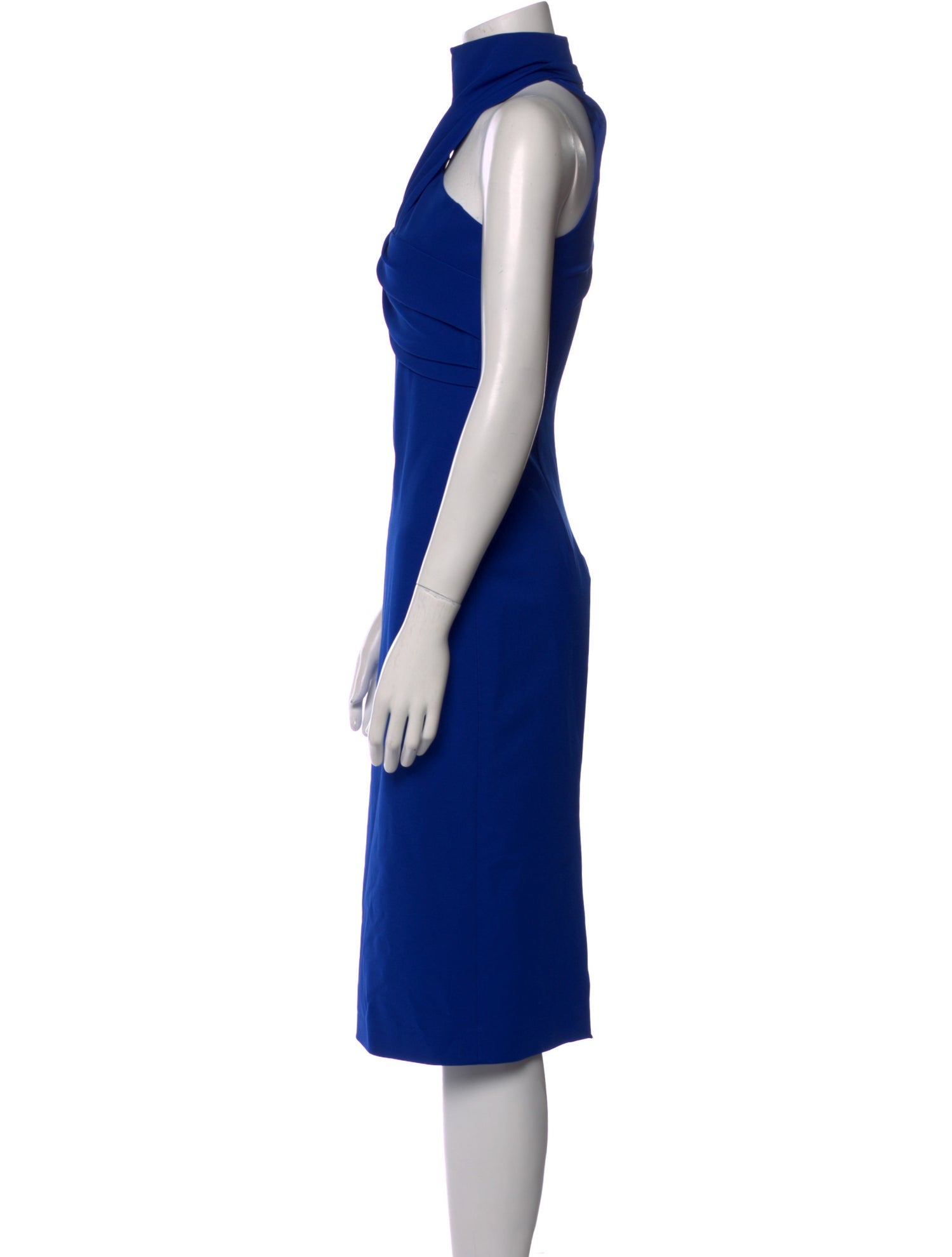 Cushnie Mock Neck Midi Length Dress