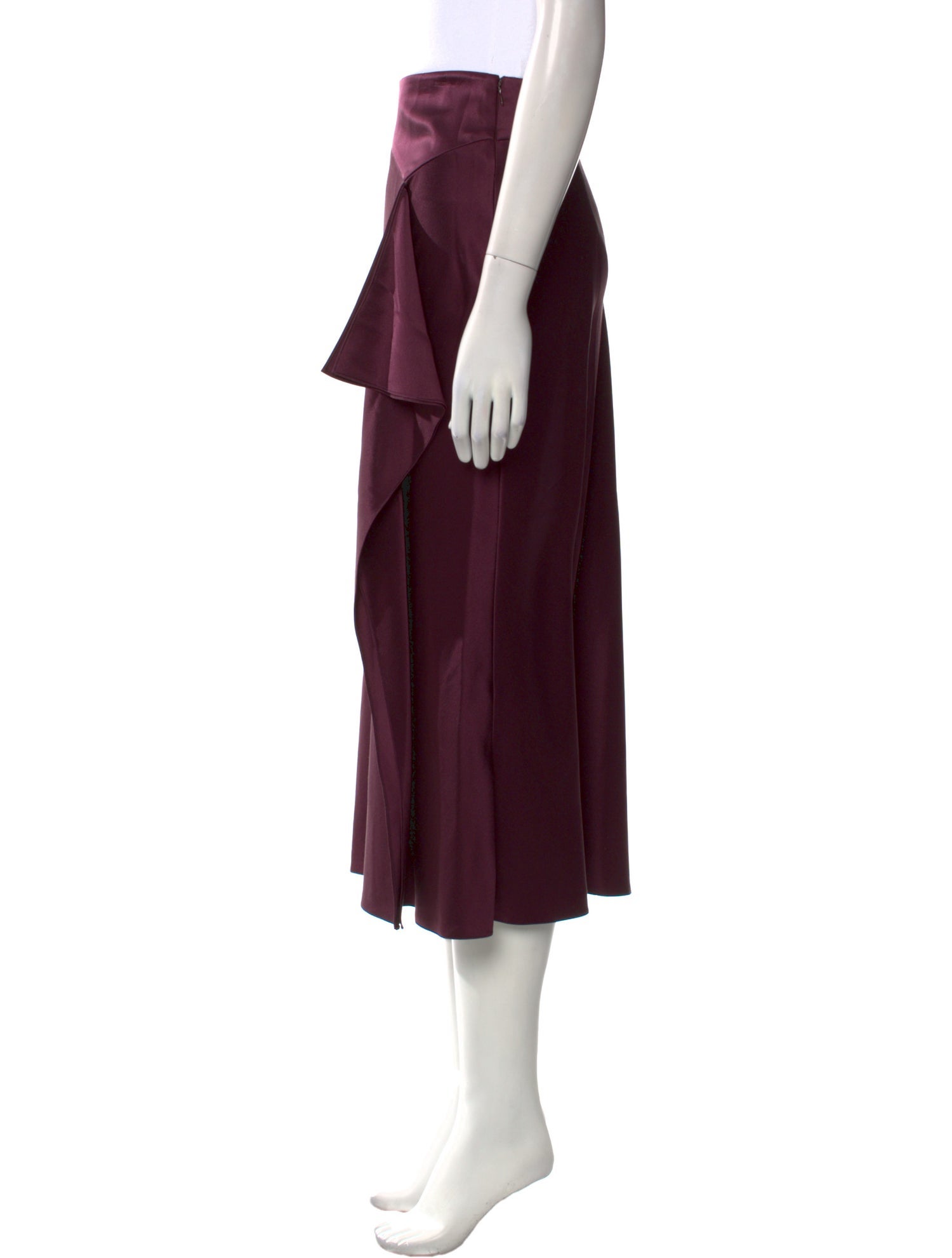 Cushnie Silk Midi Length Skirt