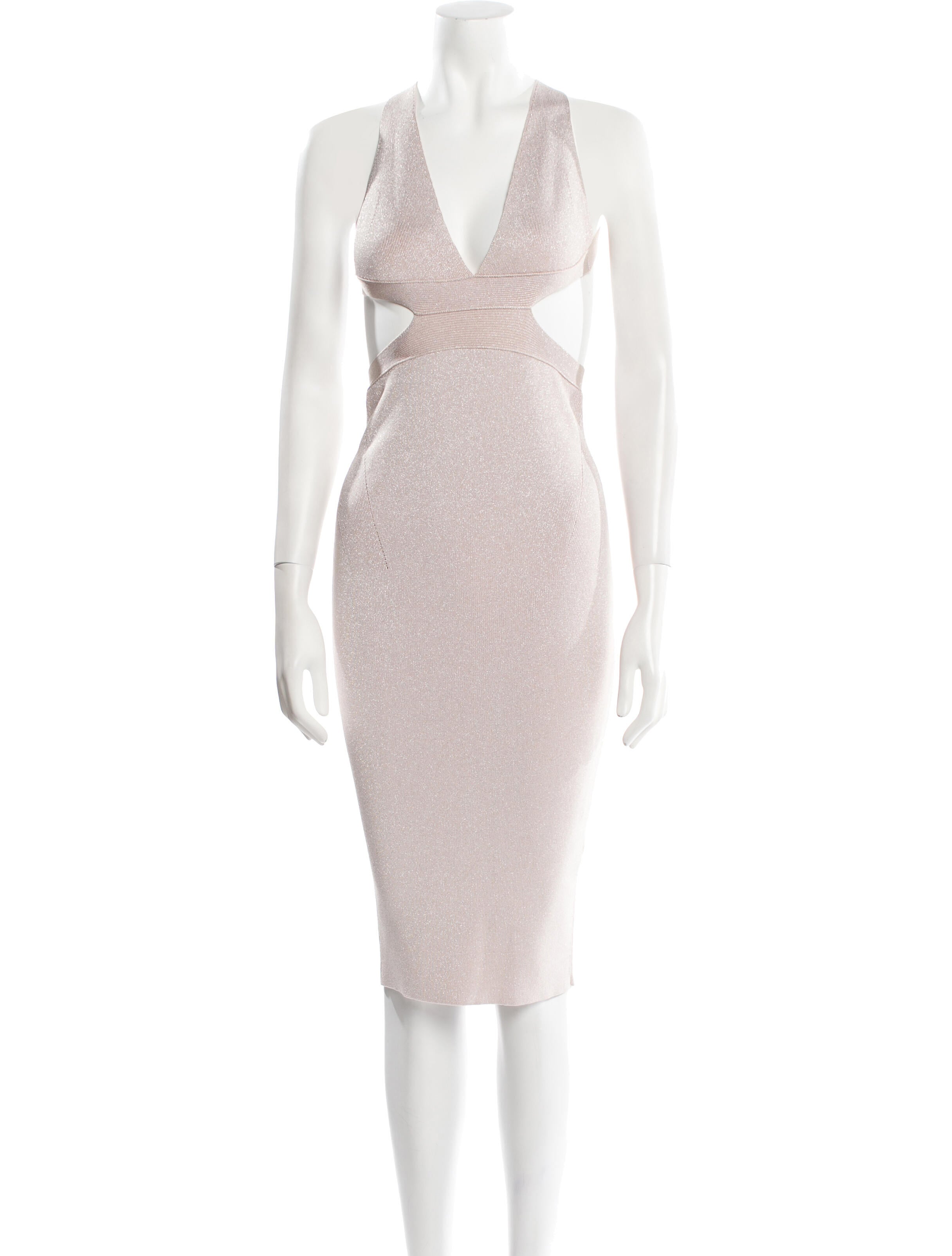 Cushnie V-Neck Midi Length Dress