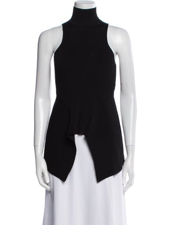 Cushnie Mock Neck Sleeveless Top