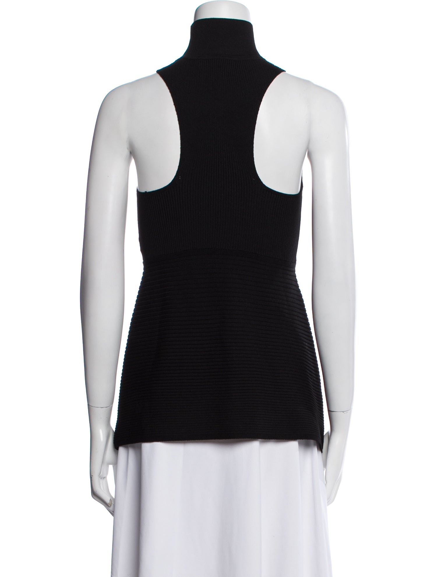 Cushnie Mock Neck Sleeveless Top