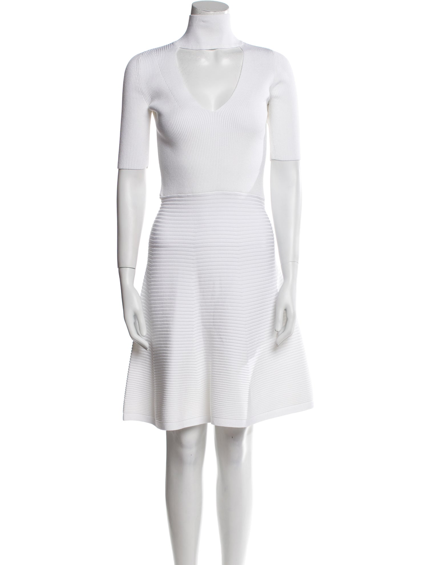 Cushnie Scoop Neck Knee-Length Dress