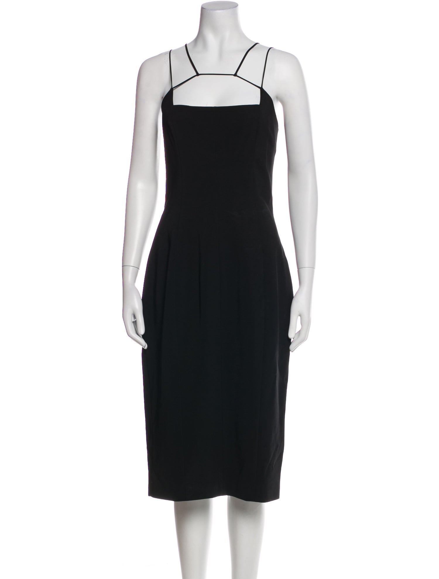 Cushnie Square Neckline Midi Length Dress