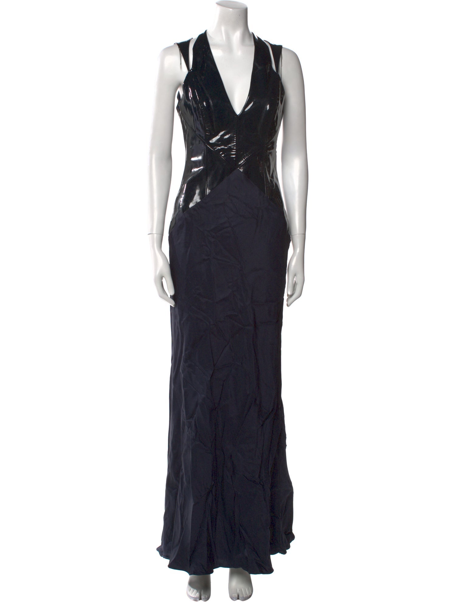 Cushnie V-Neck Long Dress