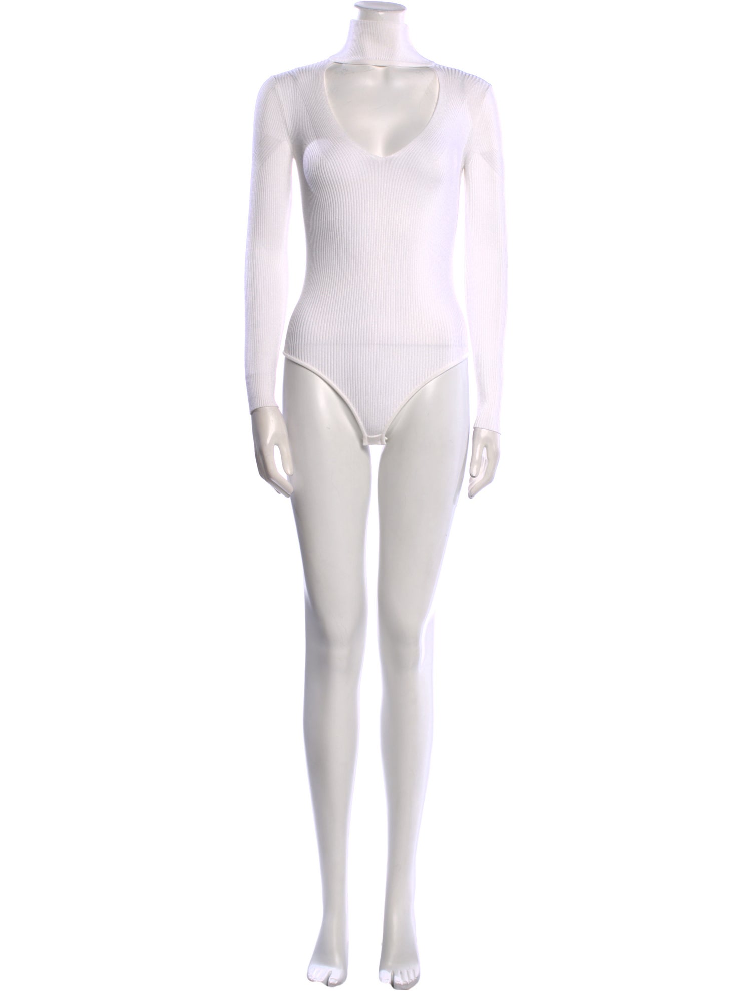 Cushnie Square Neckline Long Sleeve Bodysuit