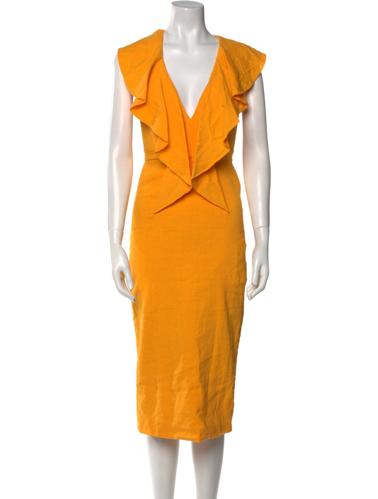 Cushnie Linen Midi Length Dress