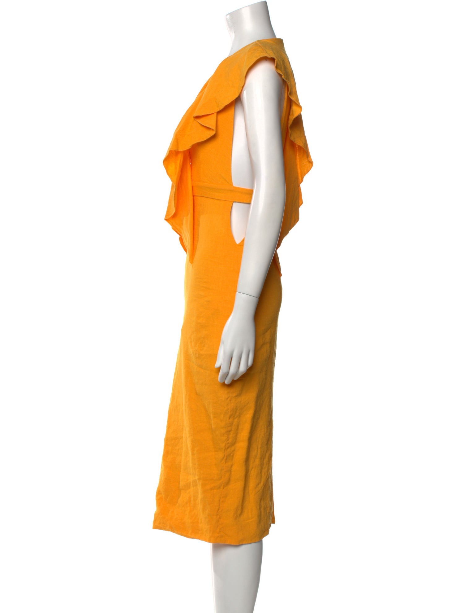 Cushnie Linen Midi Length Dress