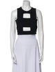 Cushnie Crew Neck Sleeveless Crop Top