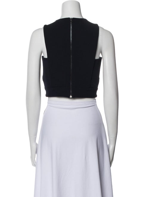 Cushnie Crew Neck Sleeveless Crop Top