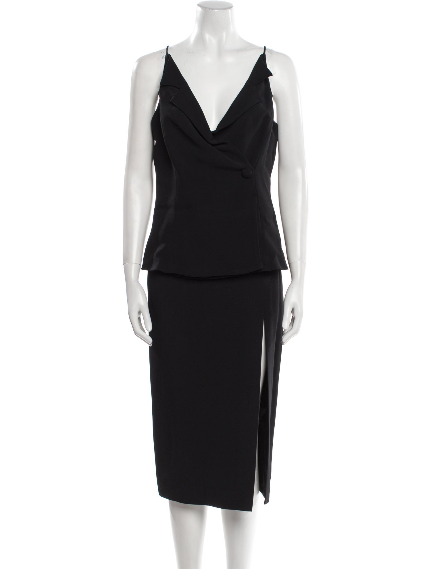 Cushnie Cowl Neck Midi Length Dress