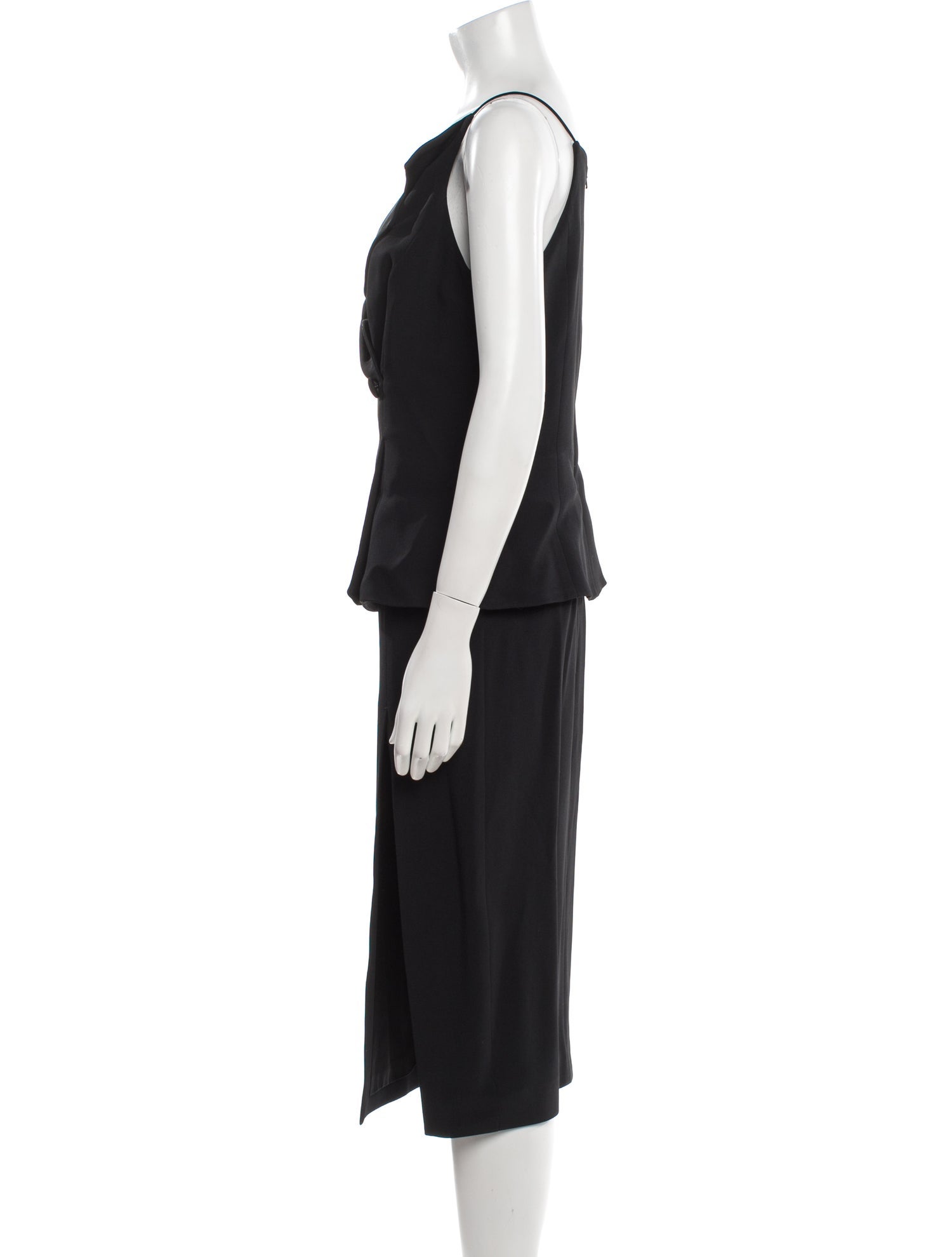 Cushnie Cowl Neck Midi Length Dress