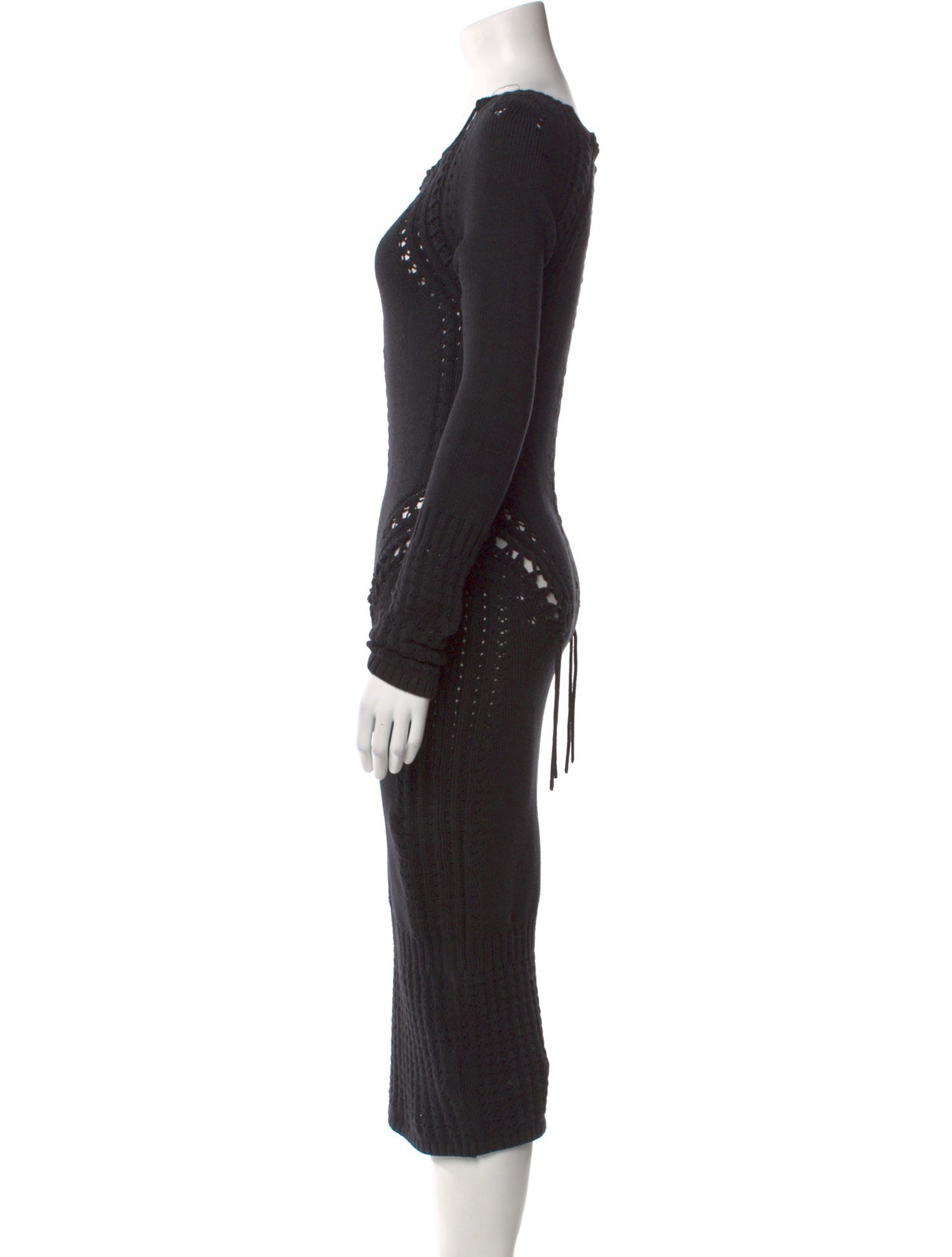 Cushnie Cowl Neck Midi Length Dress