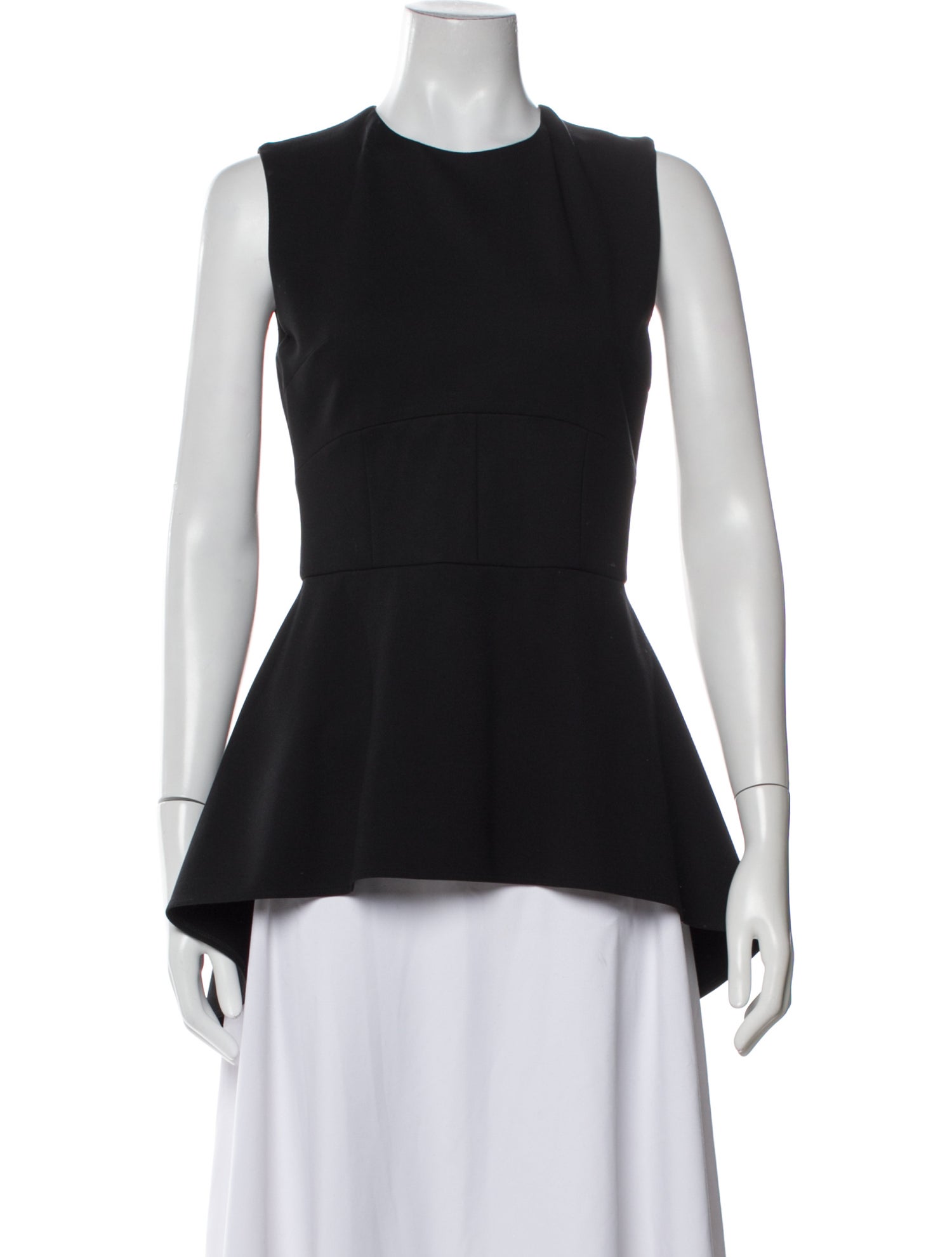Cushnie Crew Neck Sleeveless Top