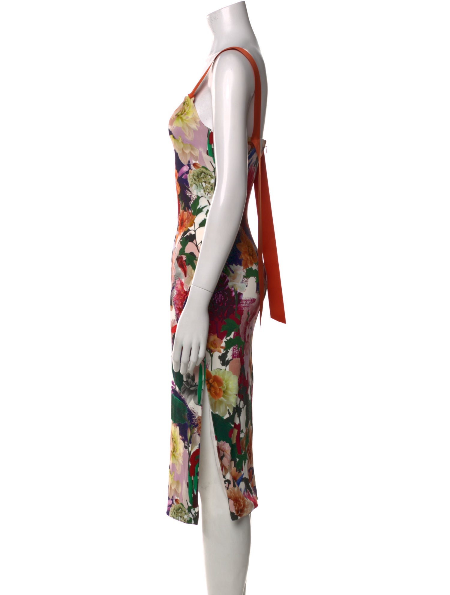Cushnie Floral Print Long Dress