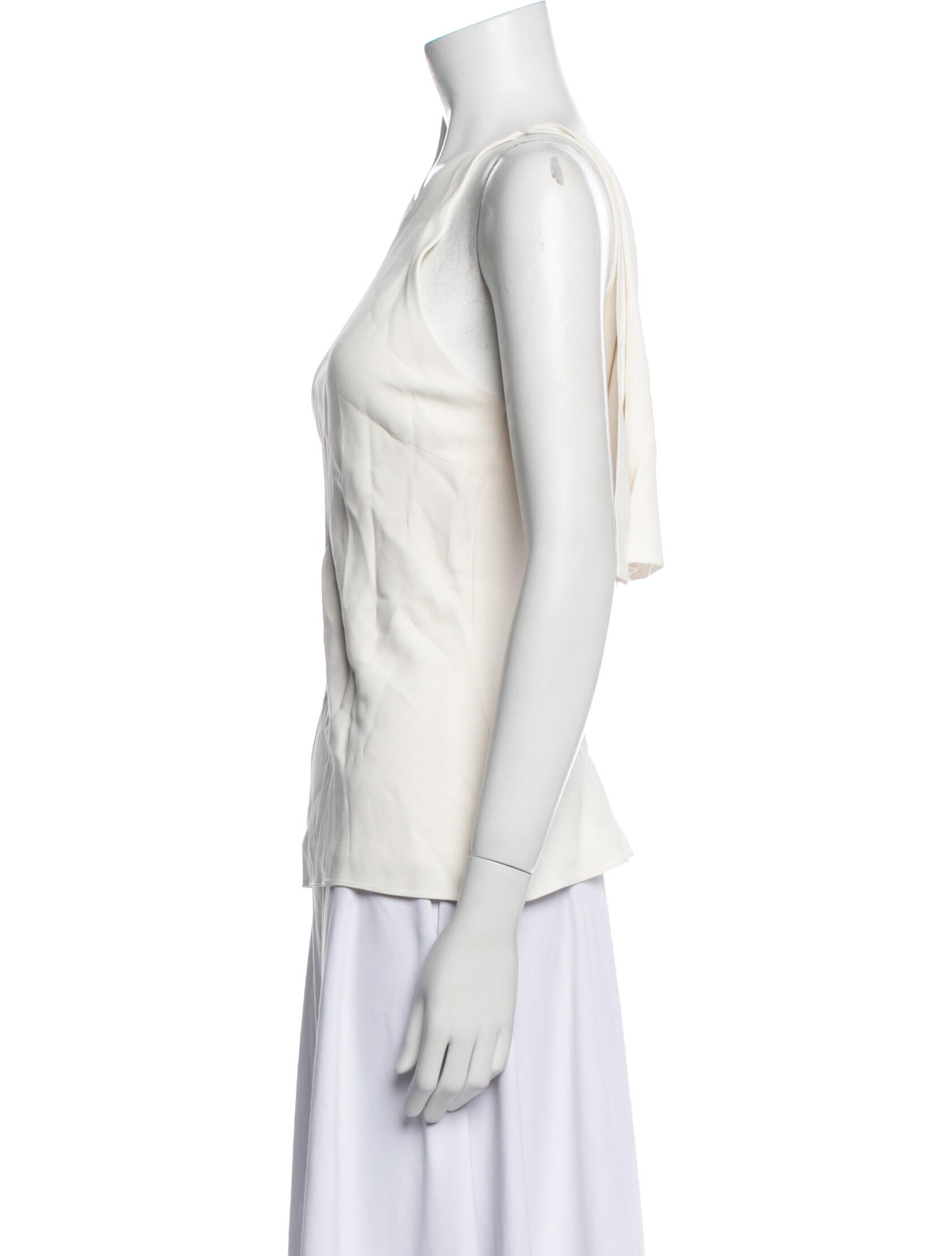 Cushnie Silk Crew Neck Top