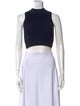 Cushnie Mock Neck Sleeveless Crop Top