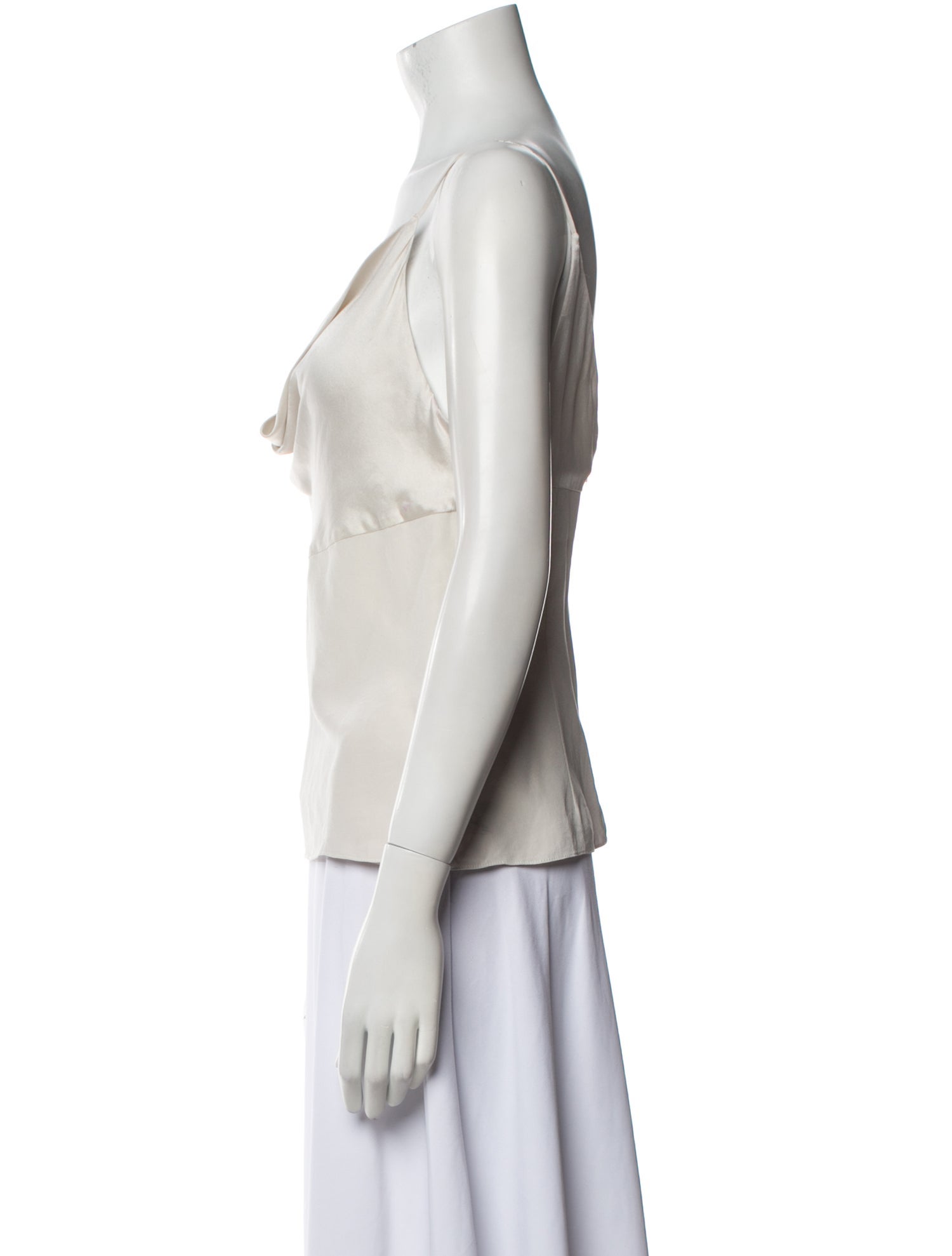 Cushnie Silk Cowl Neck Top