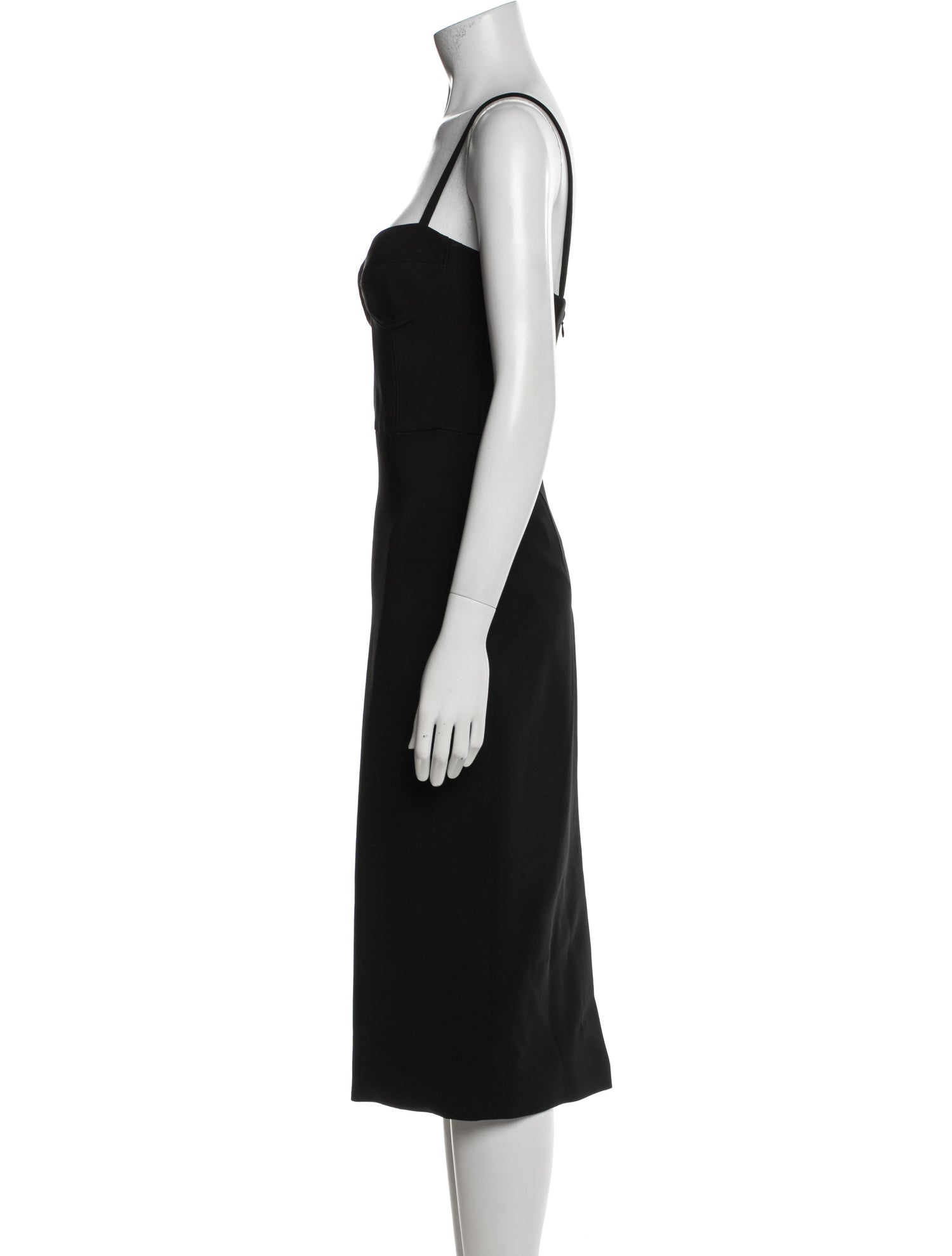 Cushnie Square Neckline Midi Length Dress