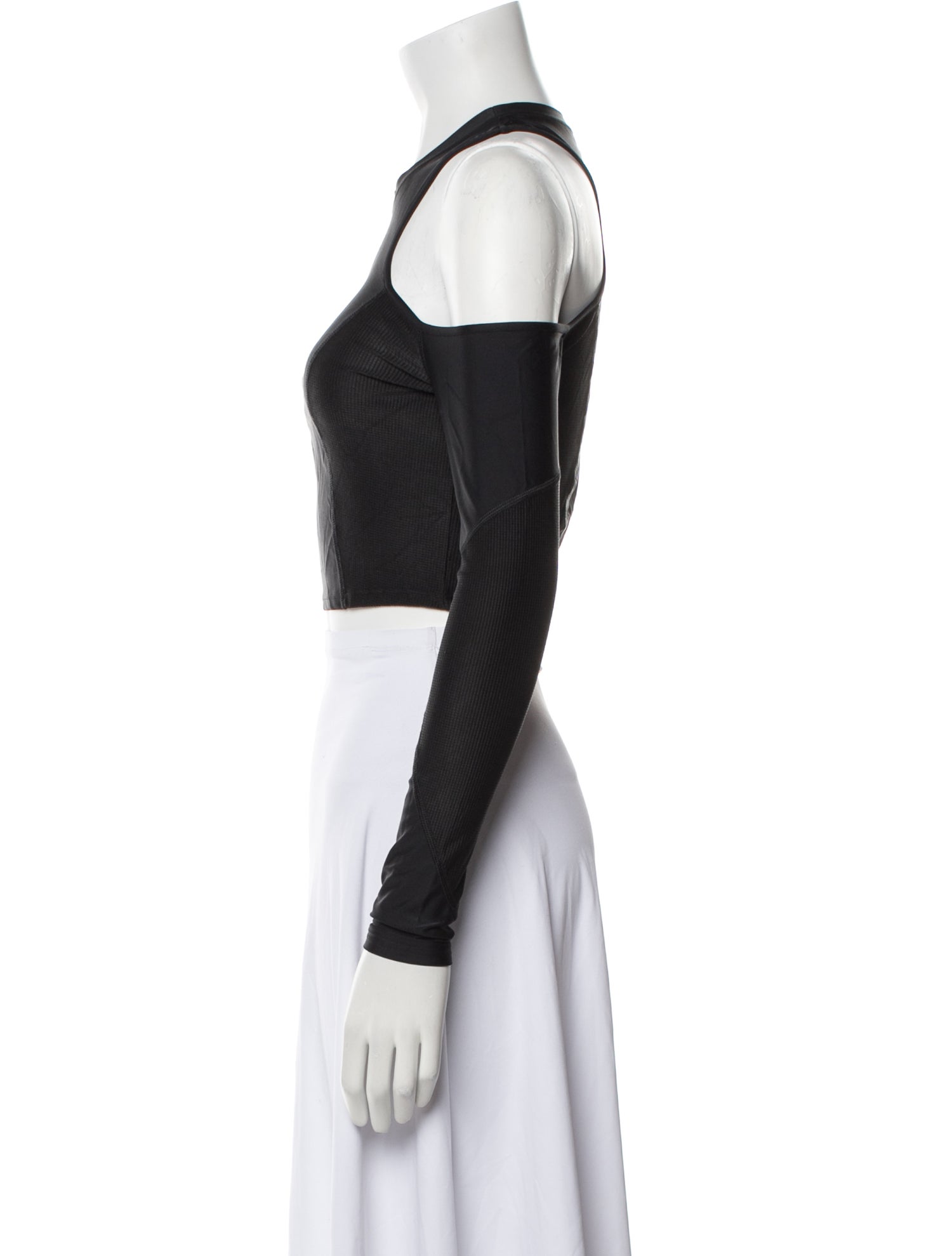 Cushnie Nylon Crew Neck Crop Top