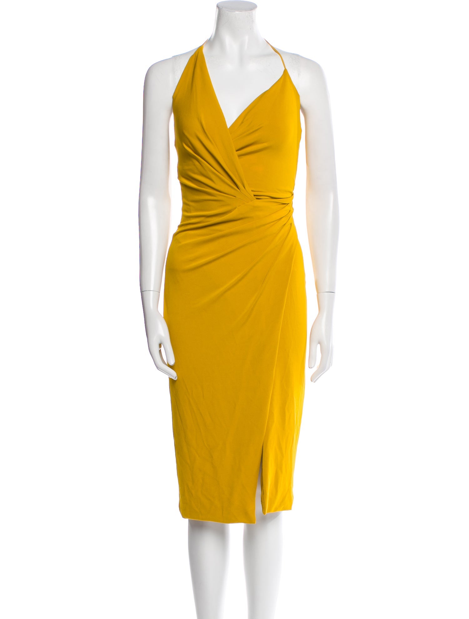 Cushnie Halterneck Knee-Length Dress