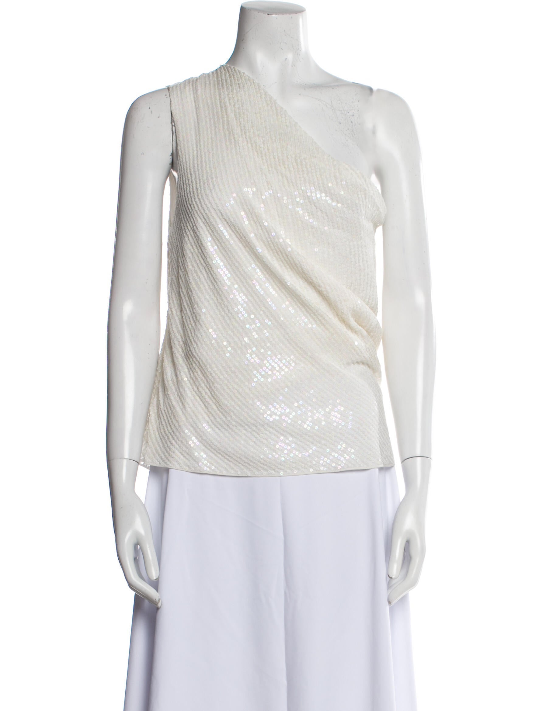 Cushnie Silk One-Shoulder Blouse