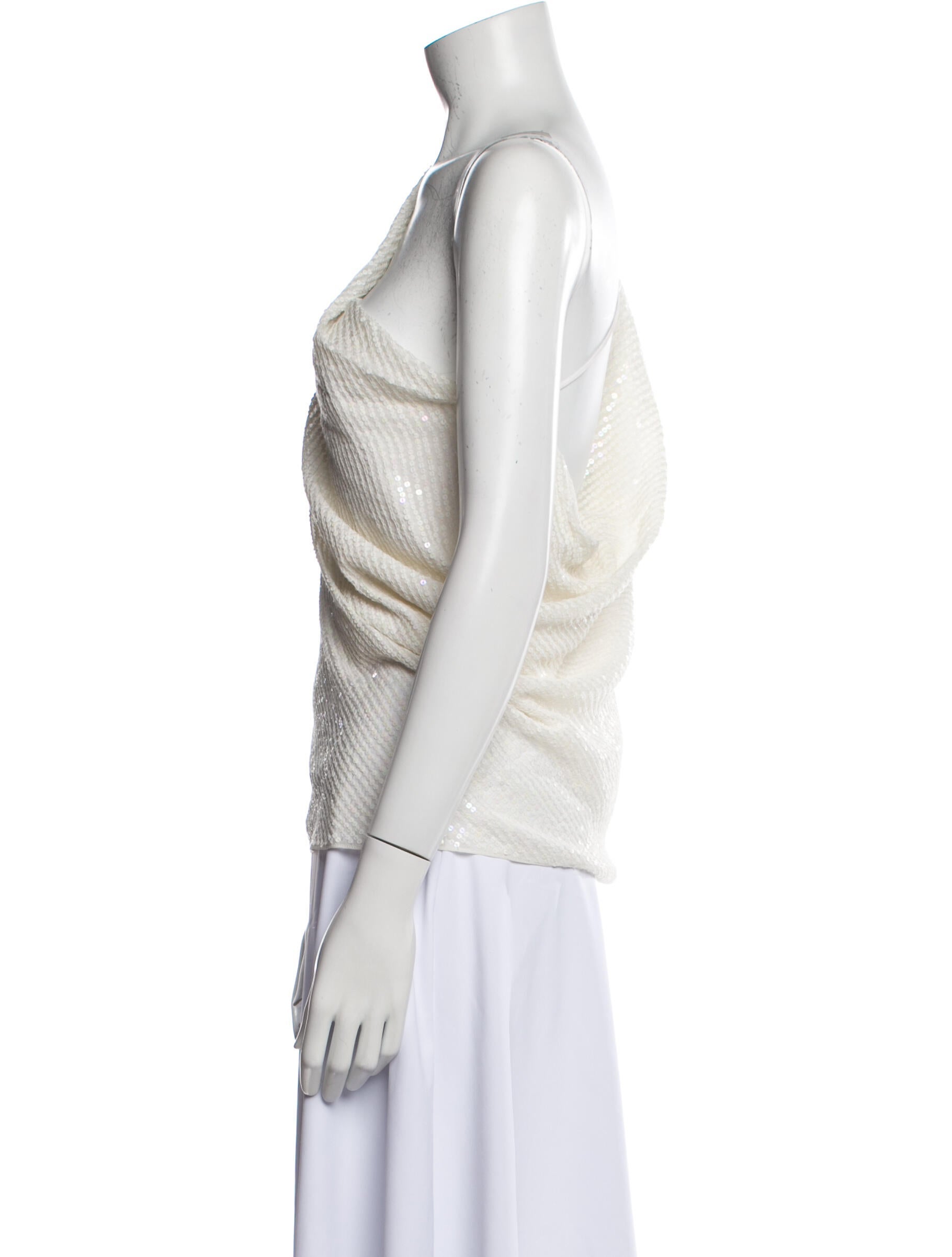 Cushnie Silk One-Shoulder Blouse