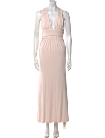 Cushnie V-Neck Long Dress