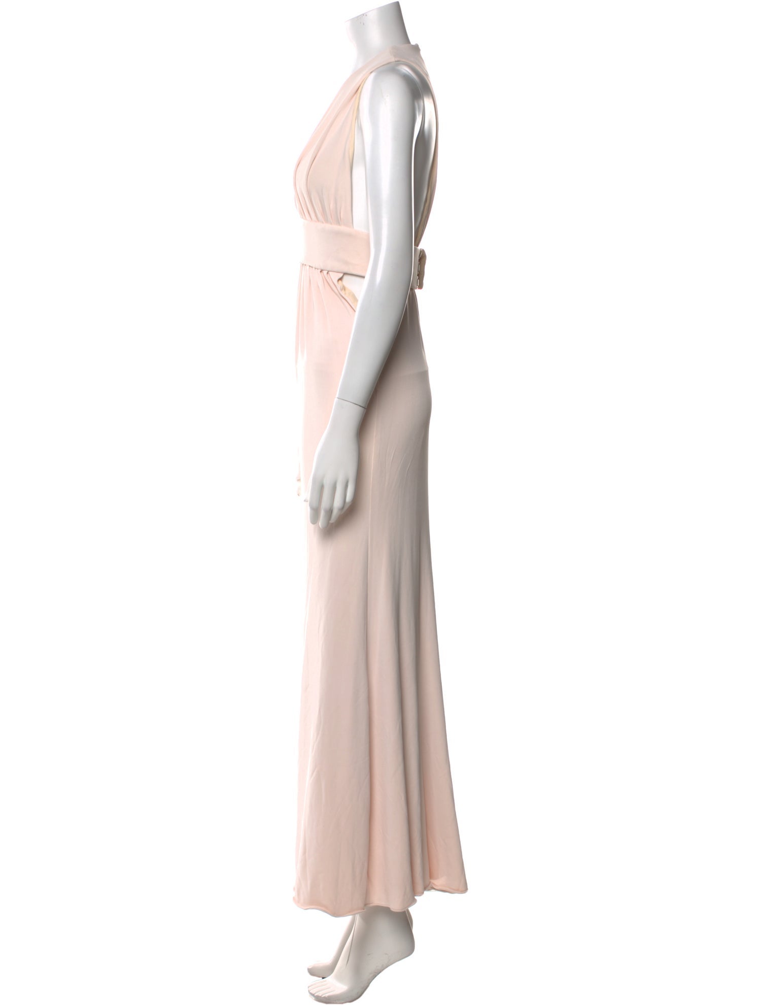 Cushnie V-Neck Long Dress