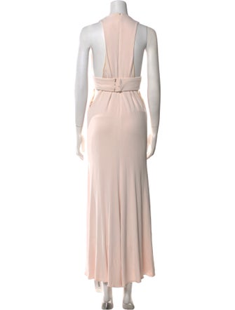 Cushnie V-Neck Long Dress