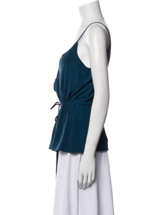 Cushnie Silk V-Neck Top